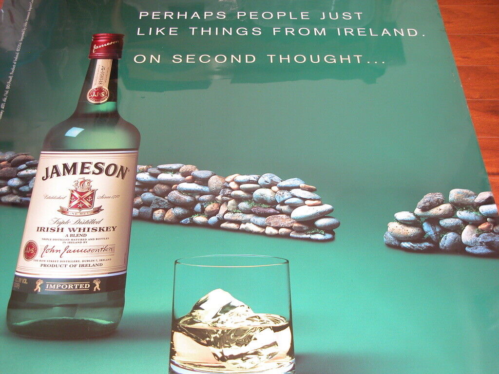 Jameson Irish Whiskey Poster 68X48 IT COULD JUST BE THE TASTE Dorm Frat Art HUGE