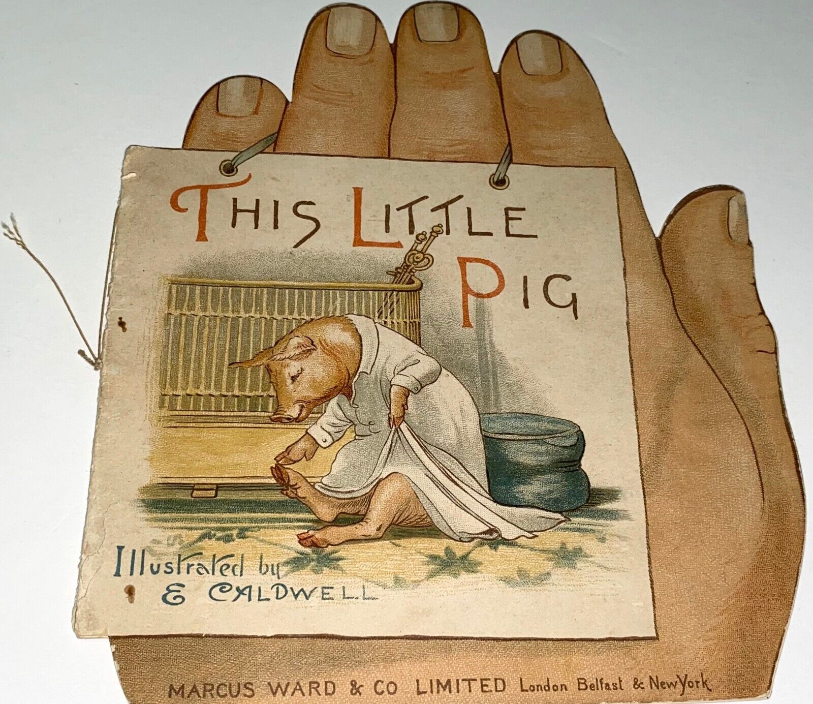 Rare Antique Victorian Children's Book This Little Pig Marcus Ward & Co Art