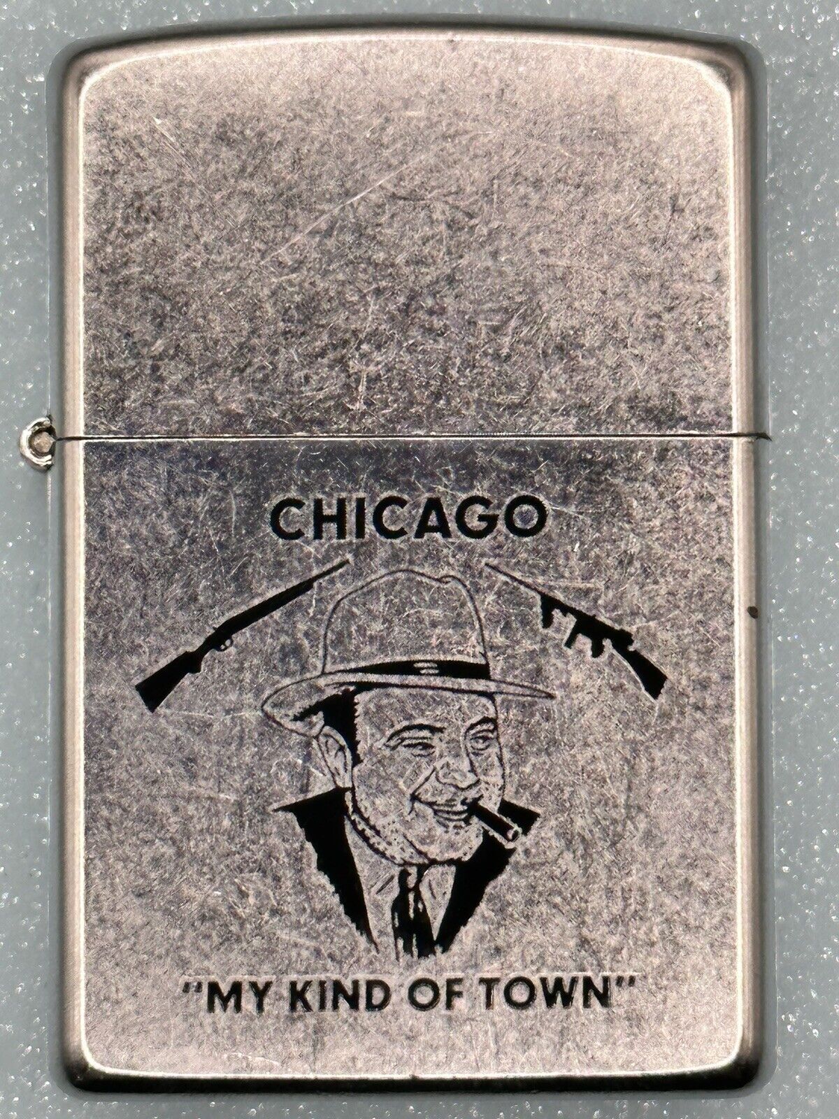 Vintage 2004 Al Capone Chicago My Kind Of Town Chrome Zippo Lighter NEW
