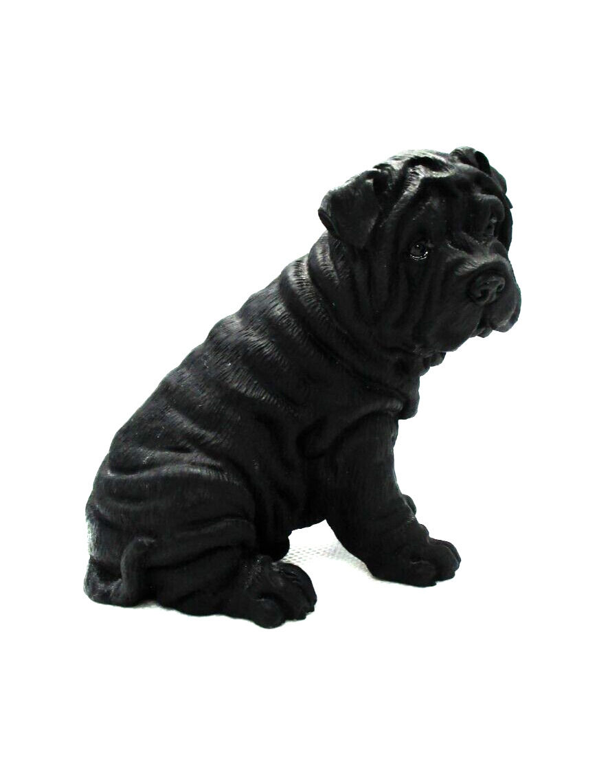 Shar-Pei Figurine Black Figure Shar Pei Dog