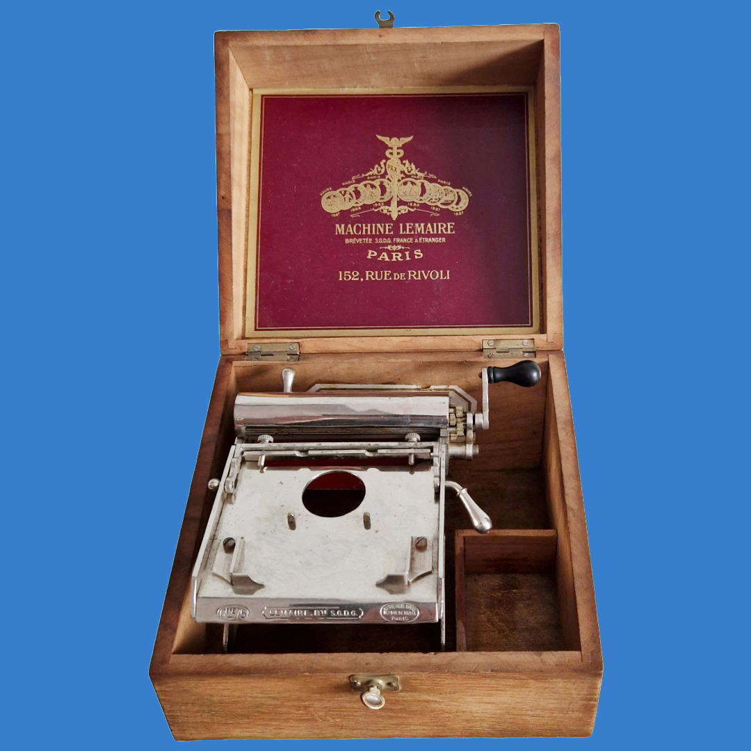 Antique Lemaire Cigarette Rolling Machine + Box. Dechevrens Succe Paris