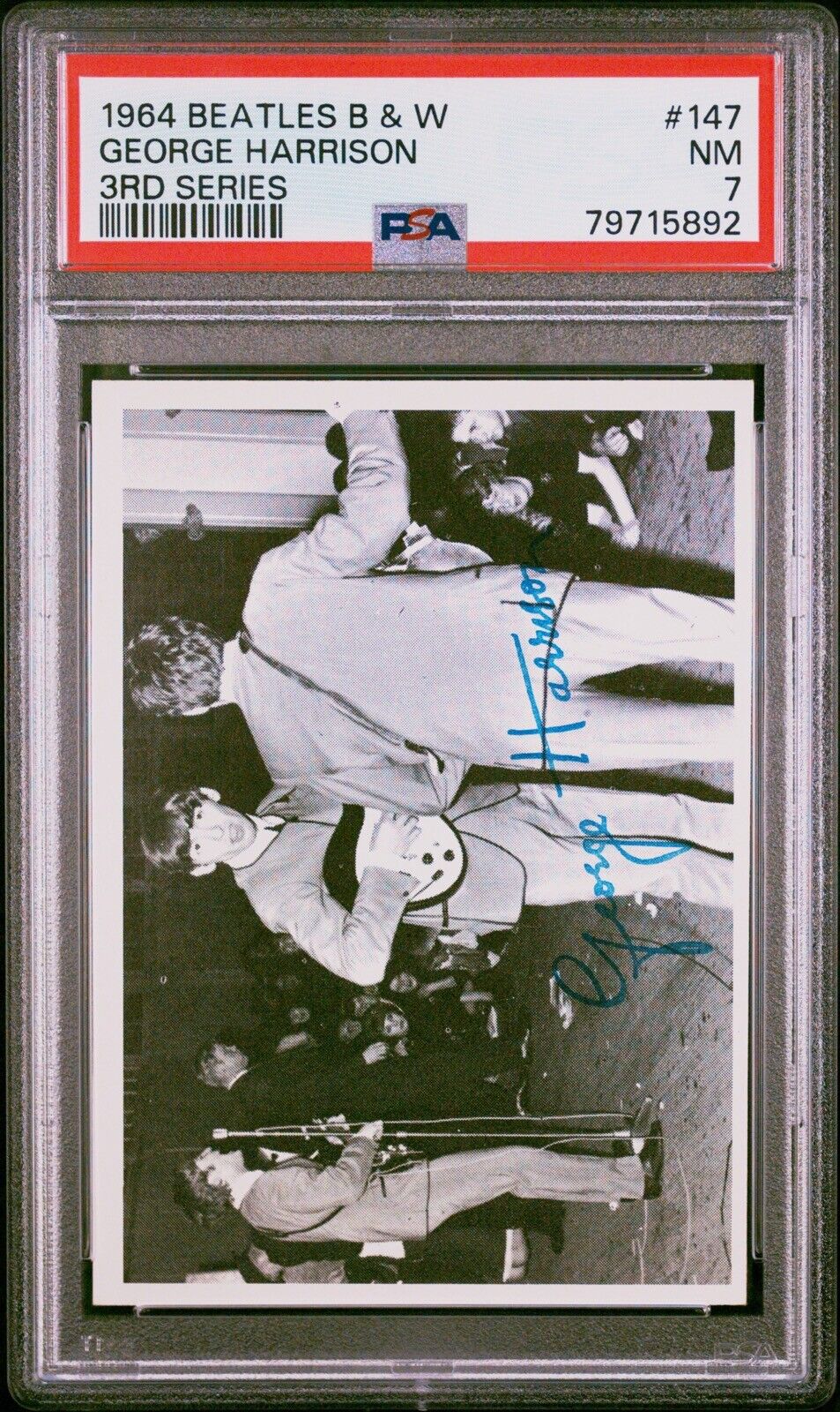 1964 Topps Beatles Black & White Series 3 George Harrison #147 – PSA 7 (NM)