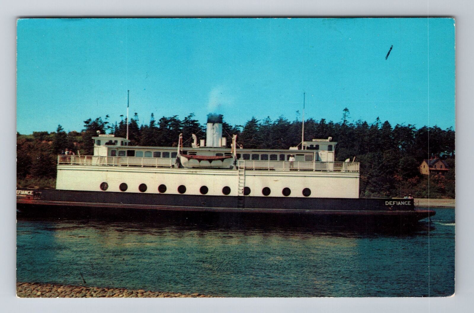 Keystone WA-Washington, Motor Ferry Defiance, Olympic Vintage Postcard