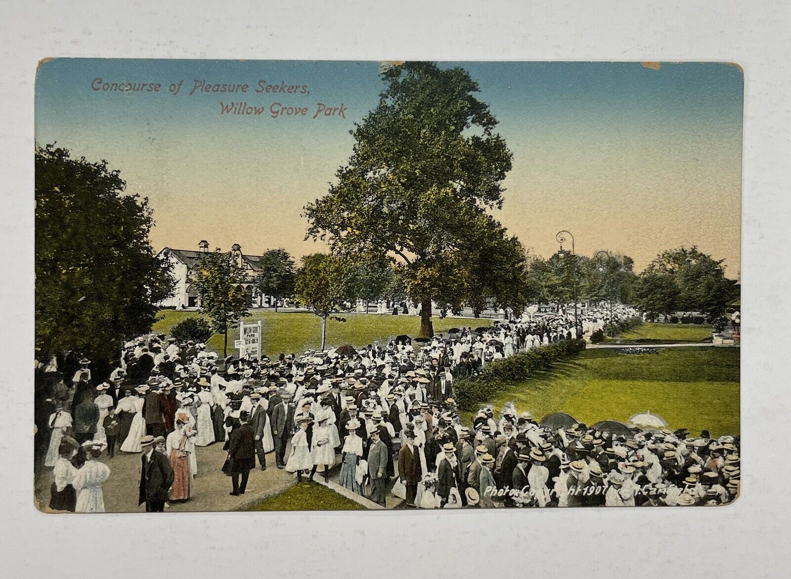Willow Grove Park PA Concourse of Pleasure Seekers NR Vintage 1911 Postcard