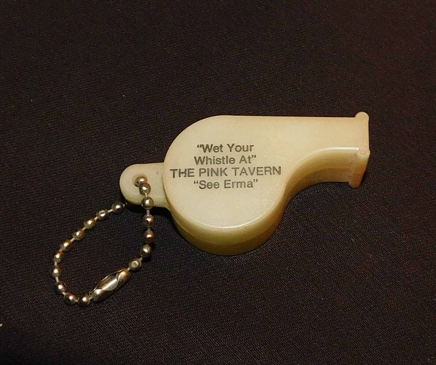 Wet Your Whistle PINK TAVERN Lomax Illinois Whistle Advertising