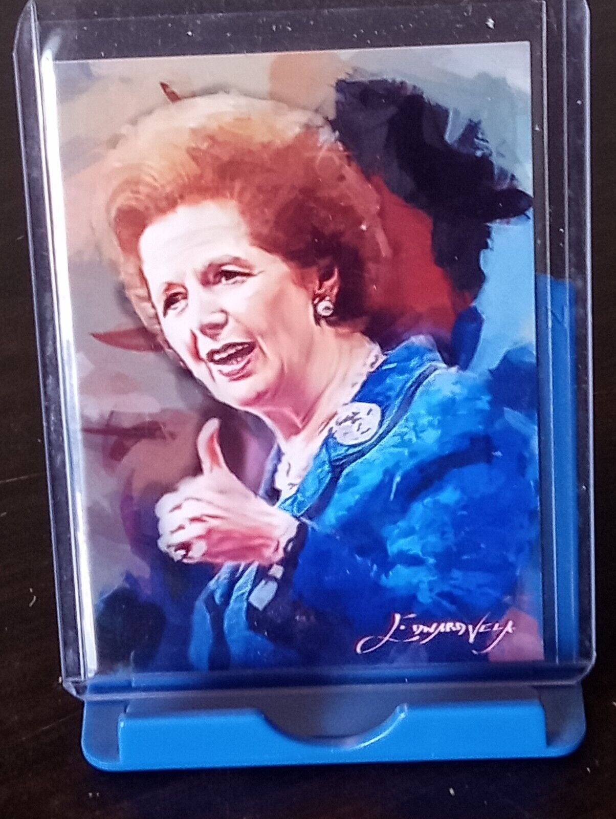 AP8 - Margaret Thatcher  #1  ACEO Art Card Signed by Artist 50/50