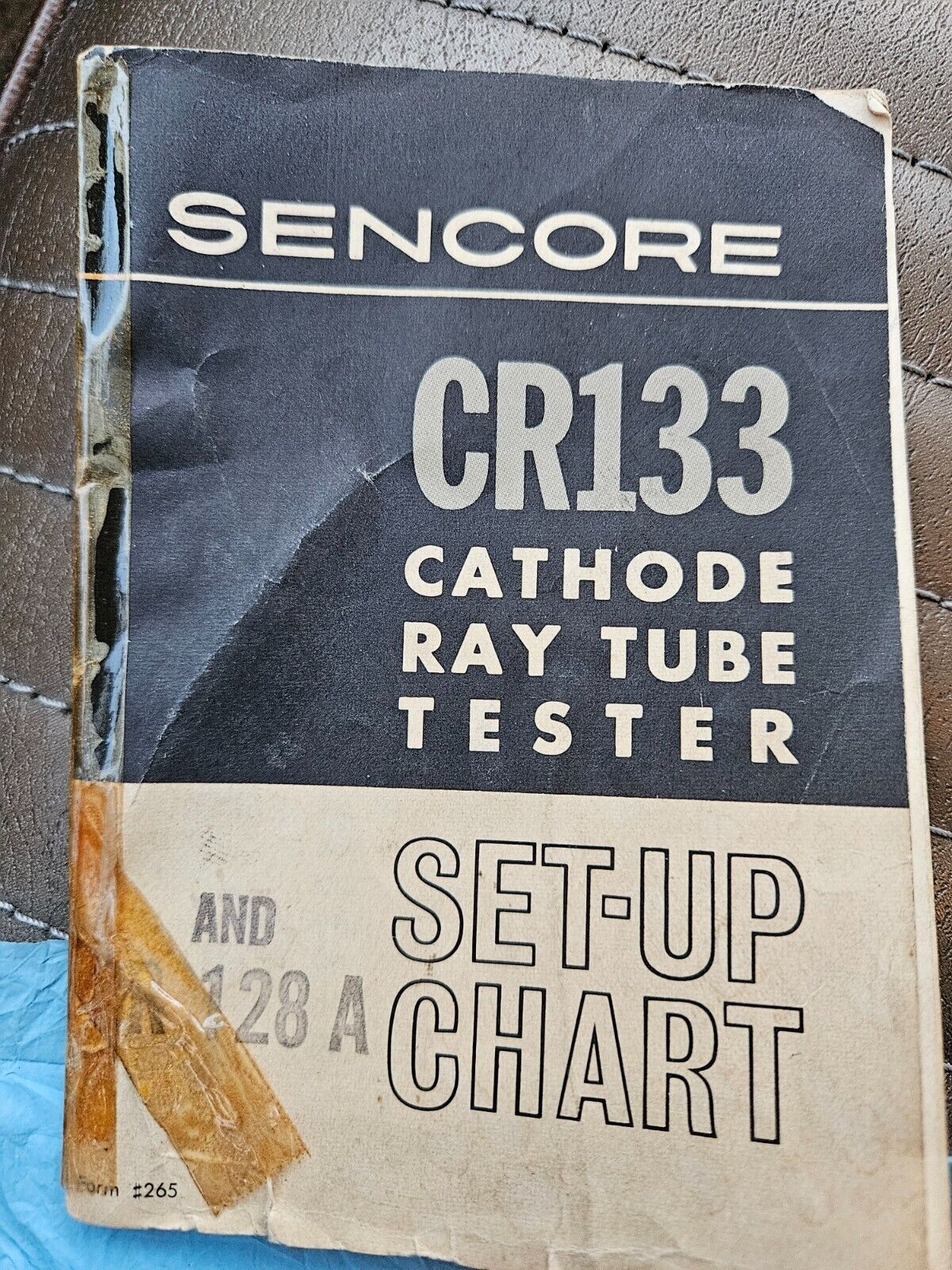 Sencore CR133 Cathode Ray Tube Tester - original SET-UP MANUAL