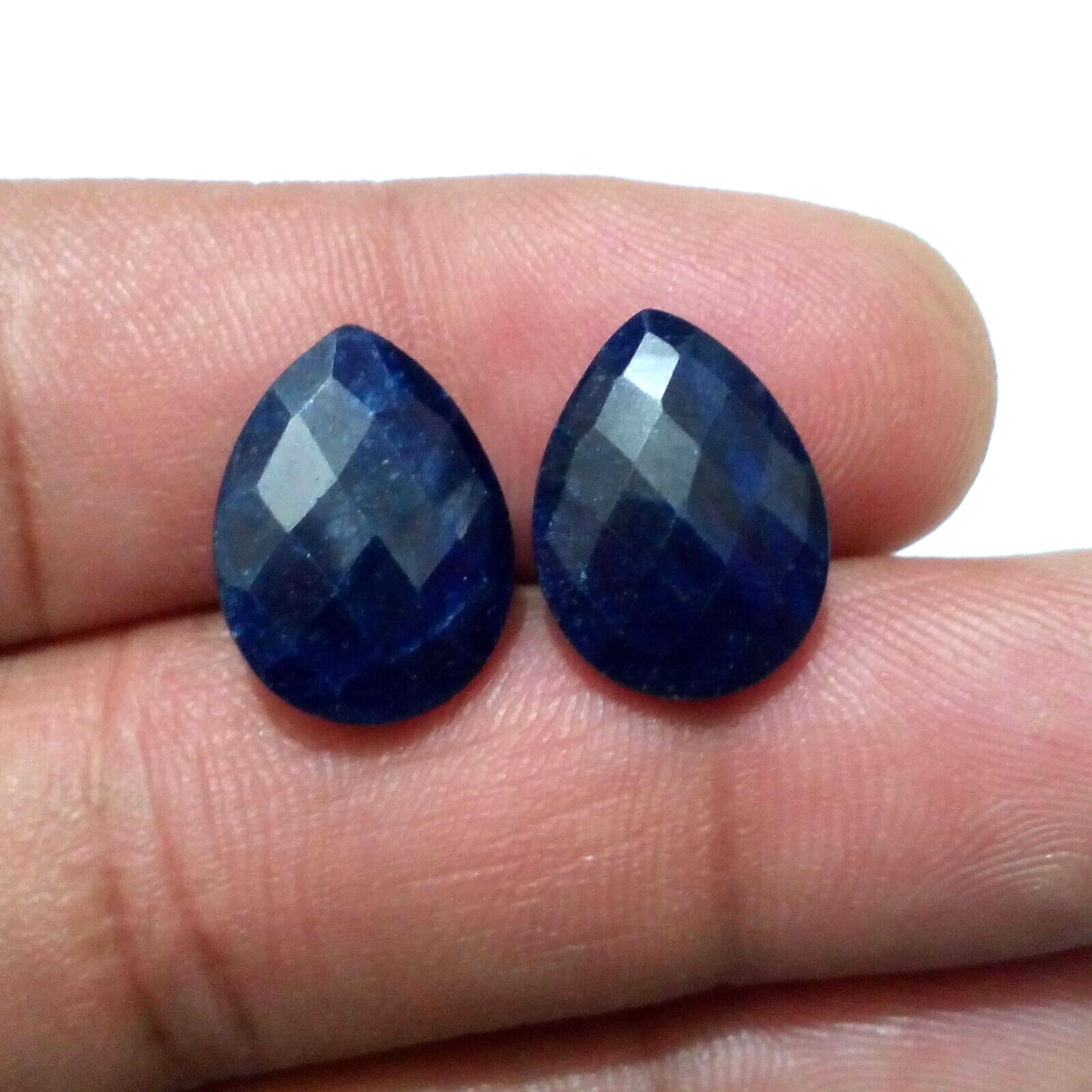 100% Natural Ultimate Blue Sapphire Pair Checker Pear 18.70 Crt Loose Gemstone