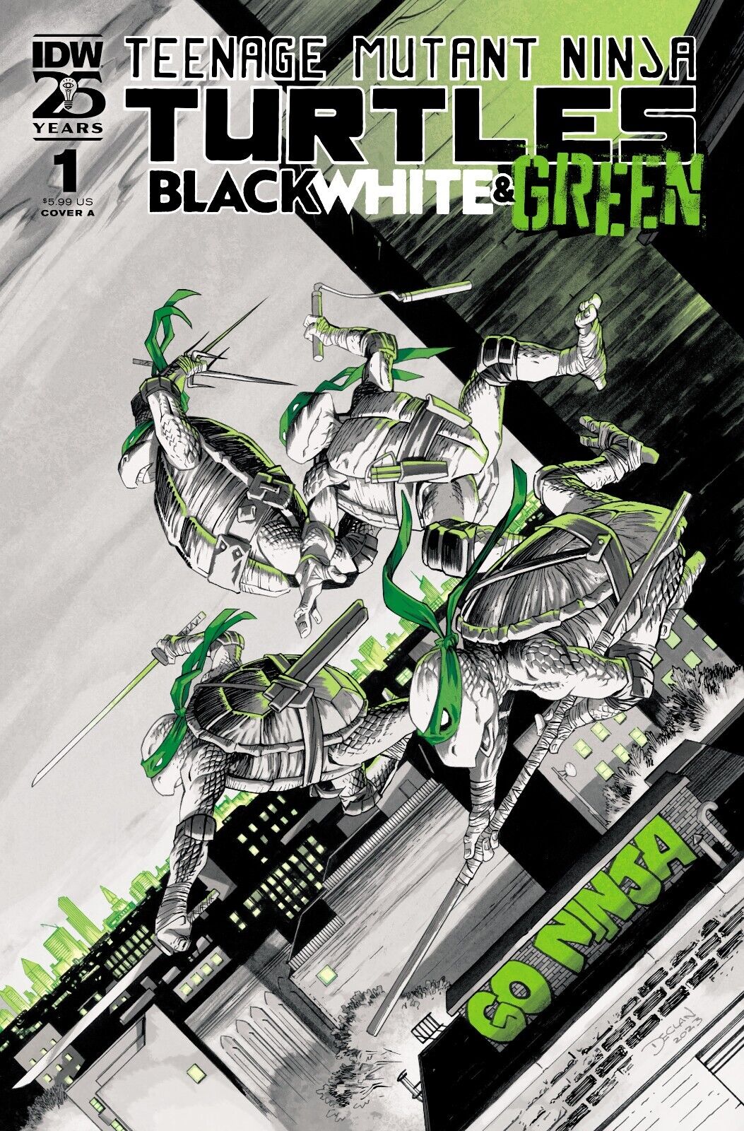 Teenage Mutant Ninja Turtles: Black, White, and Green #1  Cover Select  IN HAND