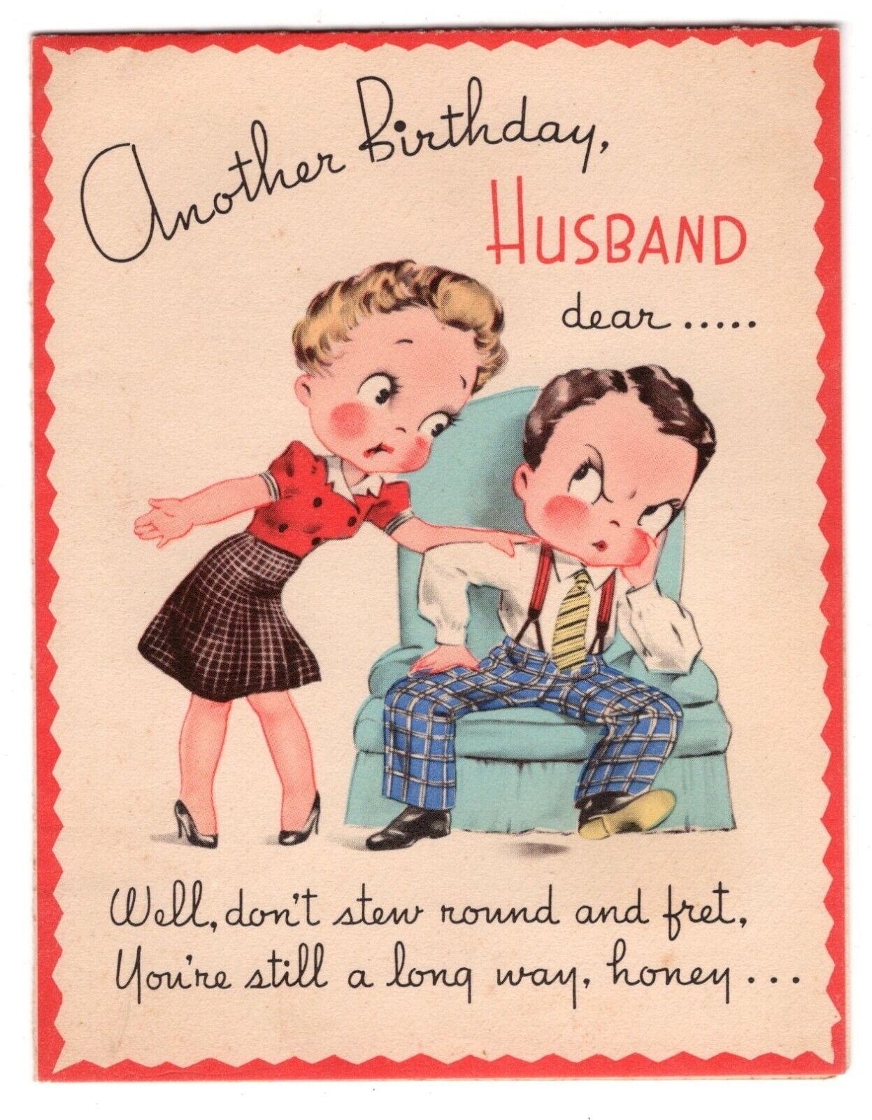 Vintage Rust Craft Another Birthday Husband Greeting Card