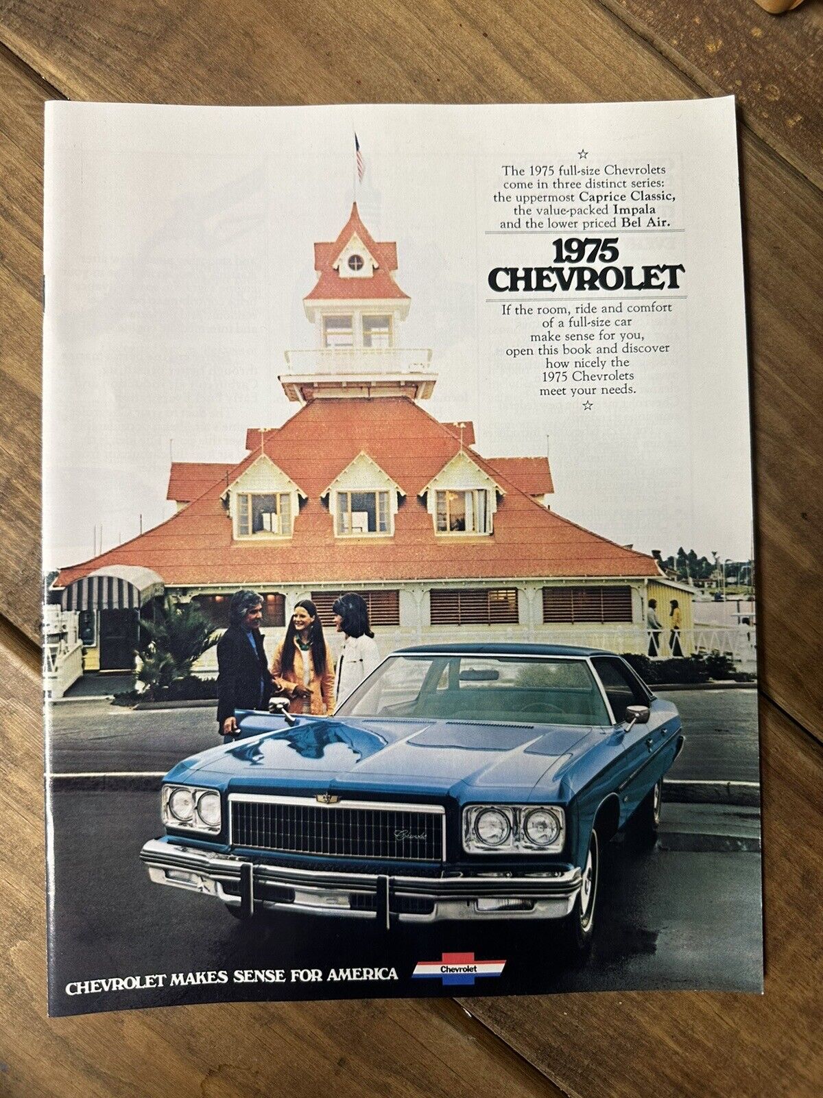 Vintage 1975 Chevrolet Caprice Impala Bel Air New Car Dealer Sales Brochure NOS