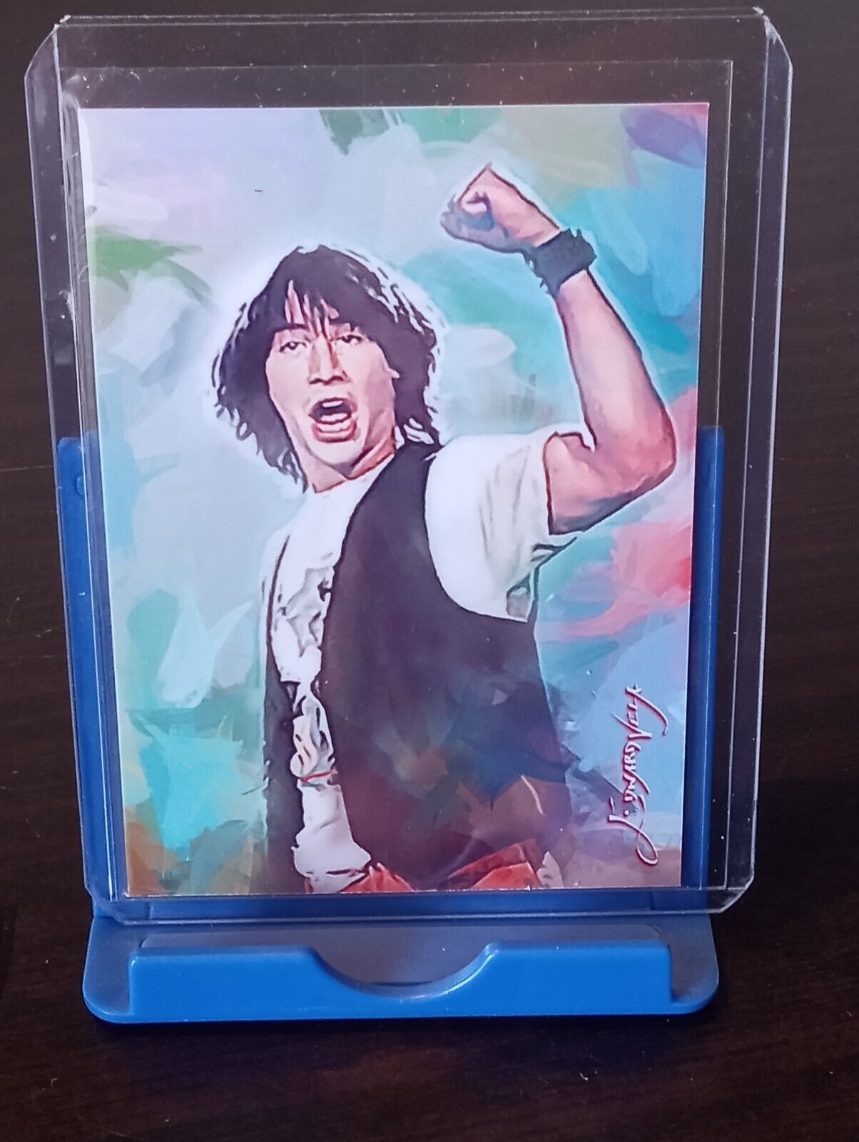 M9 Keanu Reeves #2 Bill & Ted  ACEO Art Card Edward Vela Signed 7/50