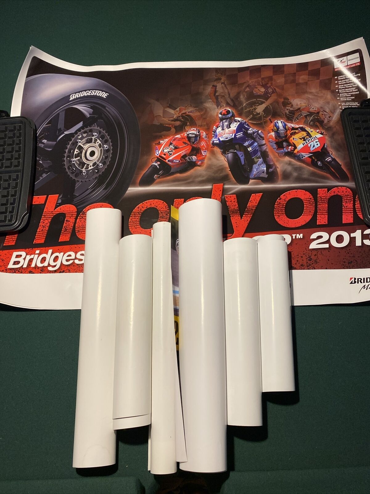 Lot Of 7 Motocross Team Posters Suzuki/Kawasaki Bridgestone Motorsport Dunlop