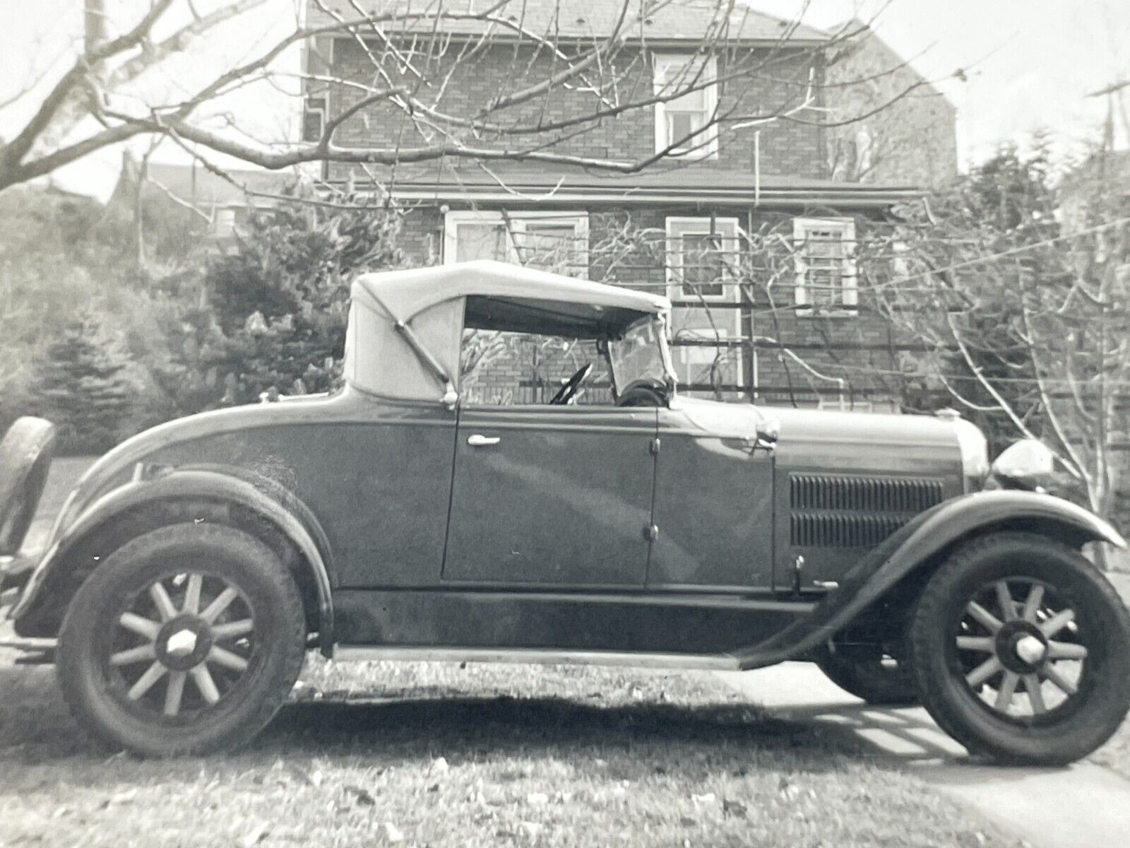 Si Photograph 1929 Hudson Convertible Super Six Circa 1950-60's Artistic Side 