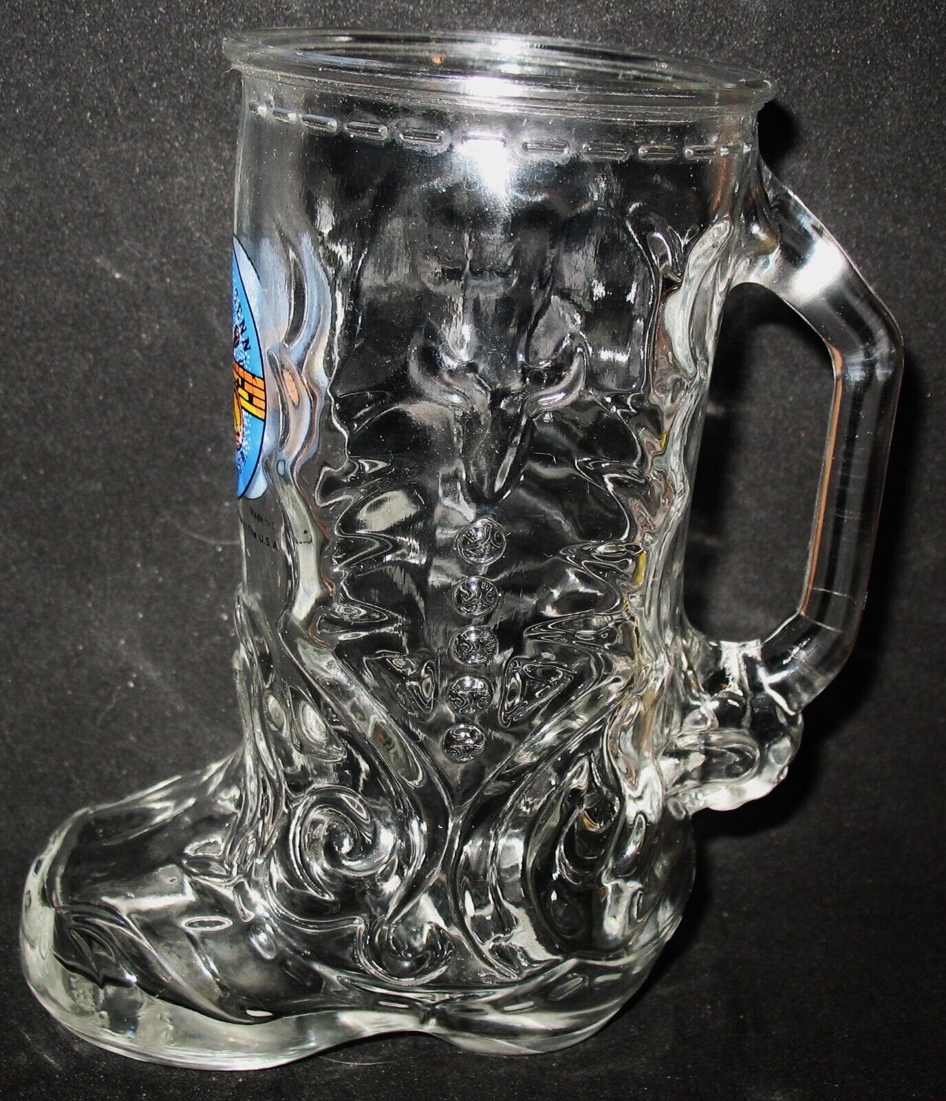 Vtg Marked Libbey of Canada Nashville Tennessee Souvenir Glass Handled Boot Mug