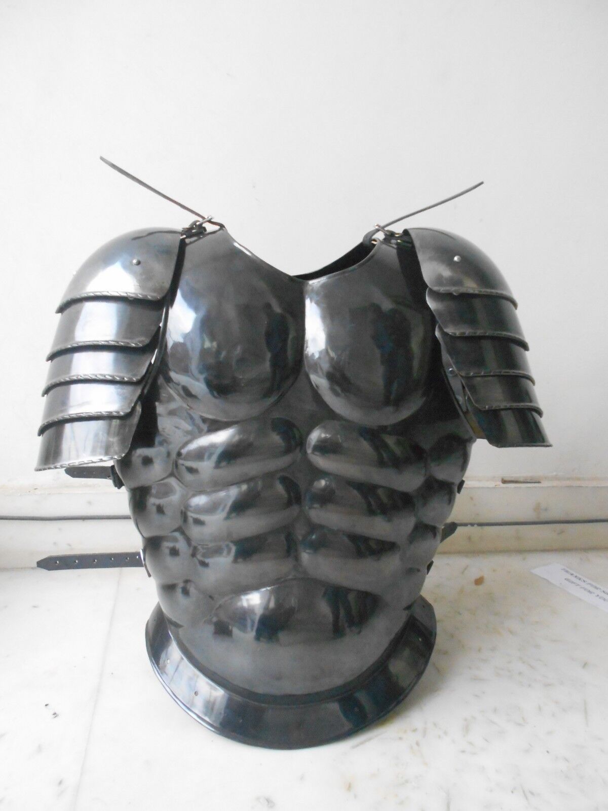  Medieval Black Antique Muscle Armour Jacket W/Shoulders Reproduction Replica