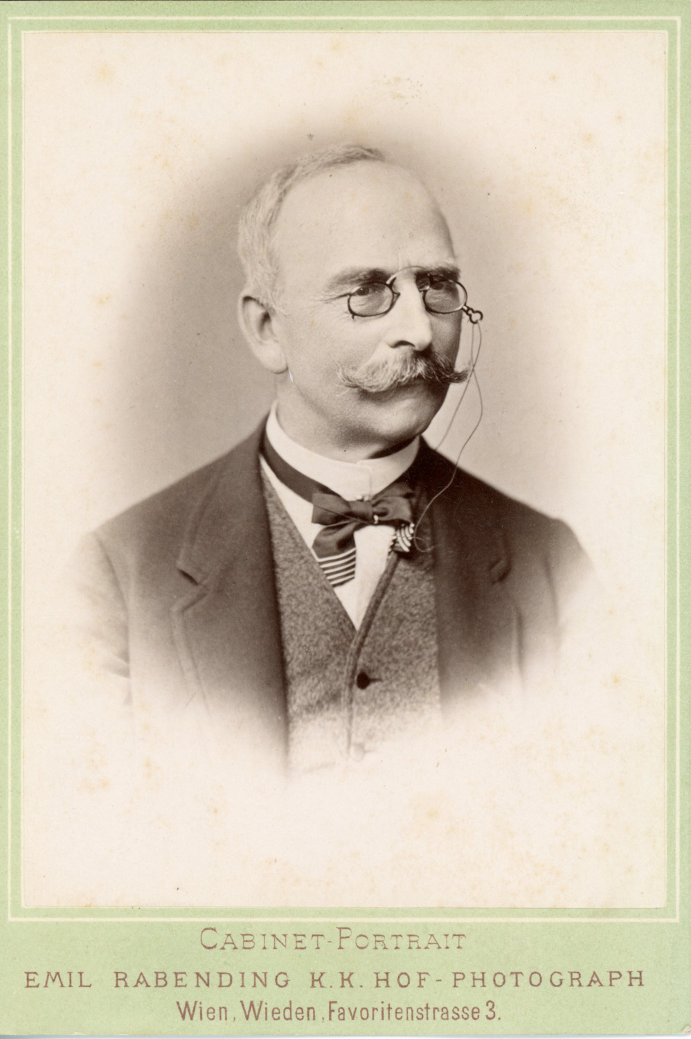 Emil Rabending, man to identify, circa 1890, cabinet card, vintage albumen prince
