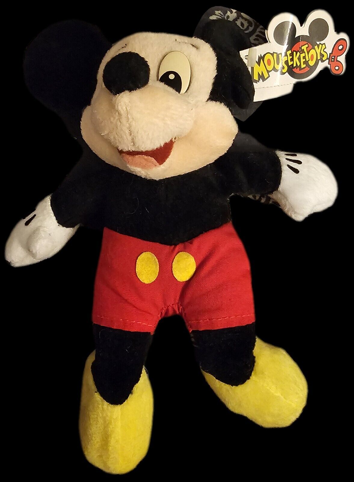 Disney Mickey Mouse  Plush Toy Vintage Disneyland Walt Disney Stuffed Toy 9”Long