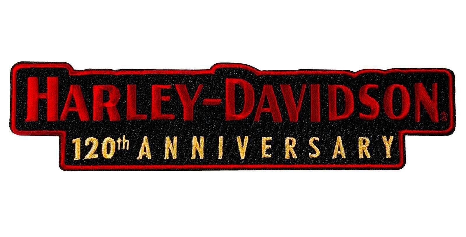 Harley Davidson 120th Anniversary Rocker Back Emblem Embroidered Sew on Patch