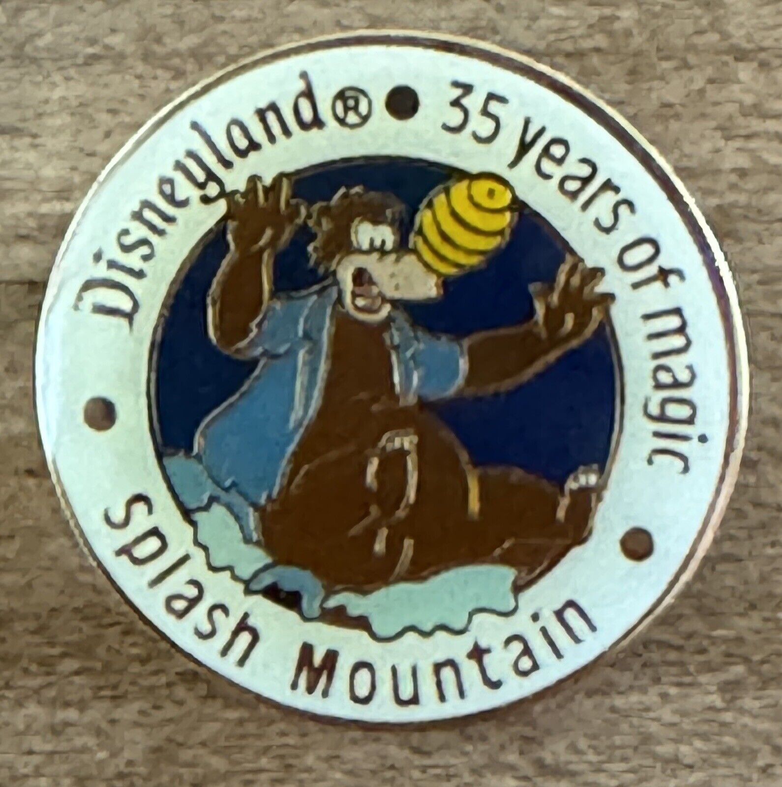 Disneyland 35 Years of Magic Splash Mountain Brer Bear Disney Pin 1990 Vintage