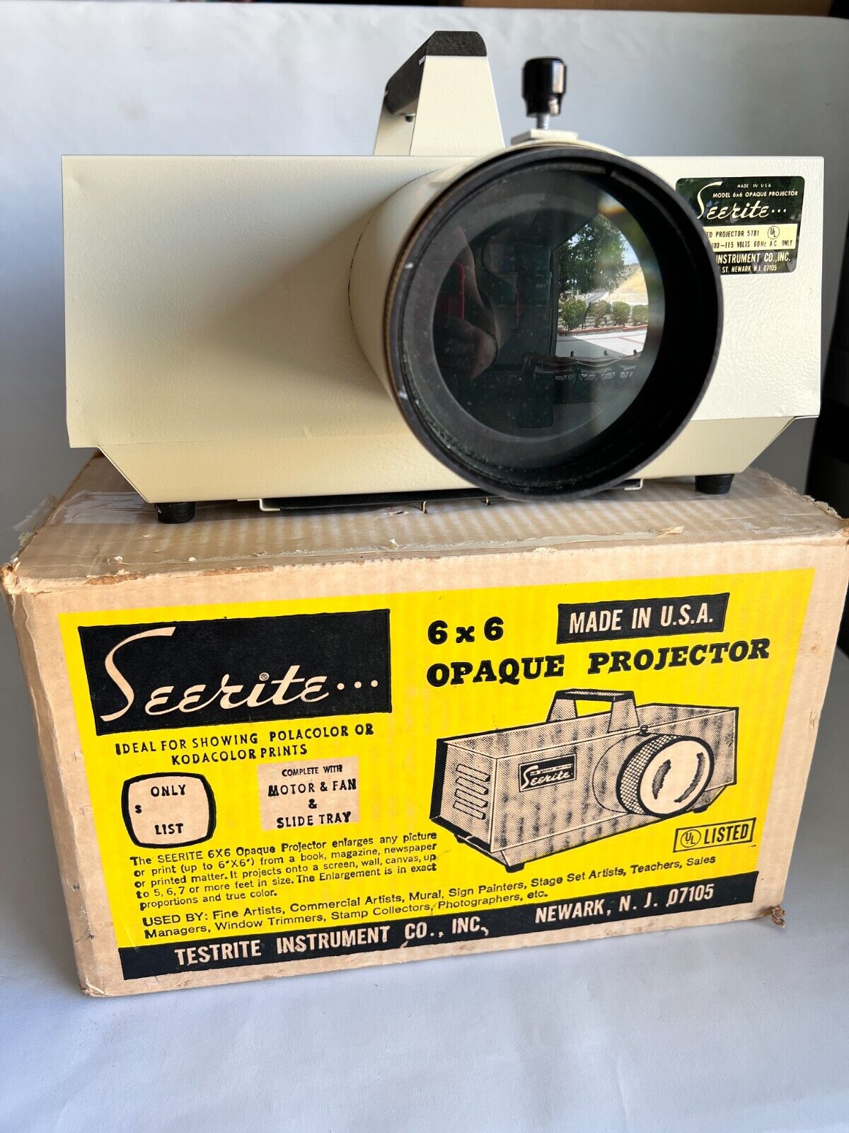 Vintage Seerite Opaque 6X6 Projector 57B1 Original Box/Working Great Condition
