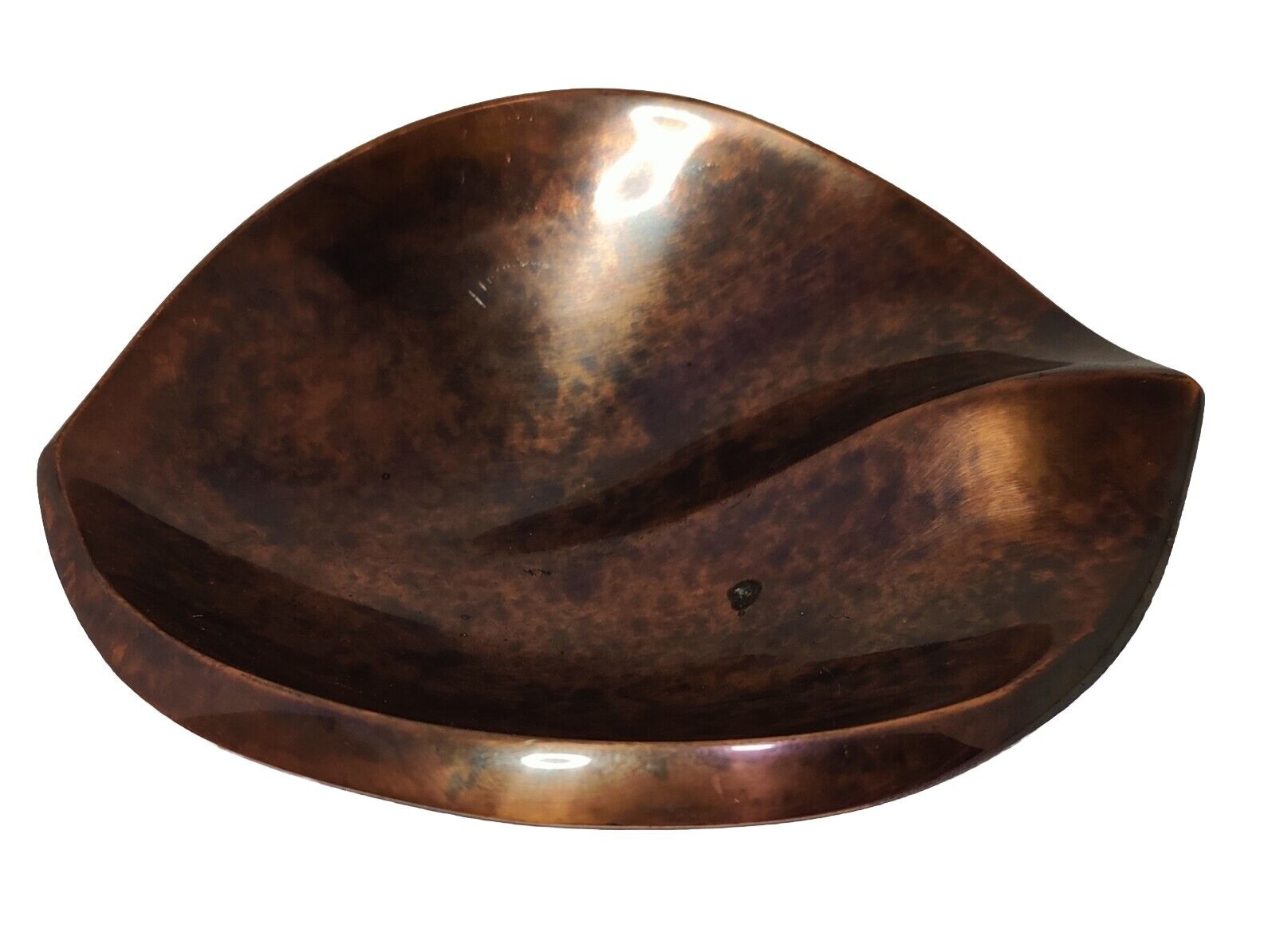 Nambe Copper Sculptural Bowl 2010 Sean O\'Hara Personalized On Base As Is 