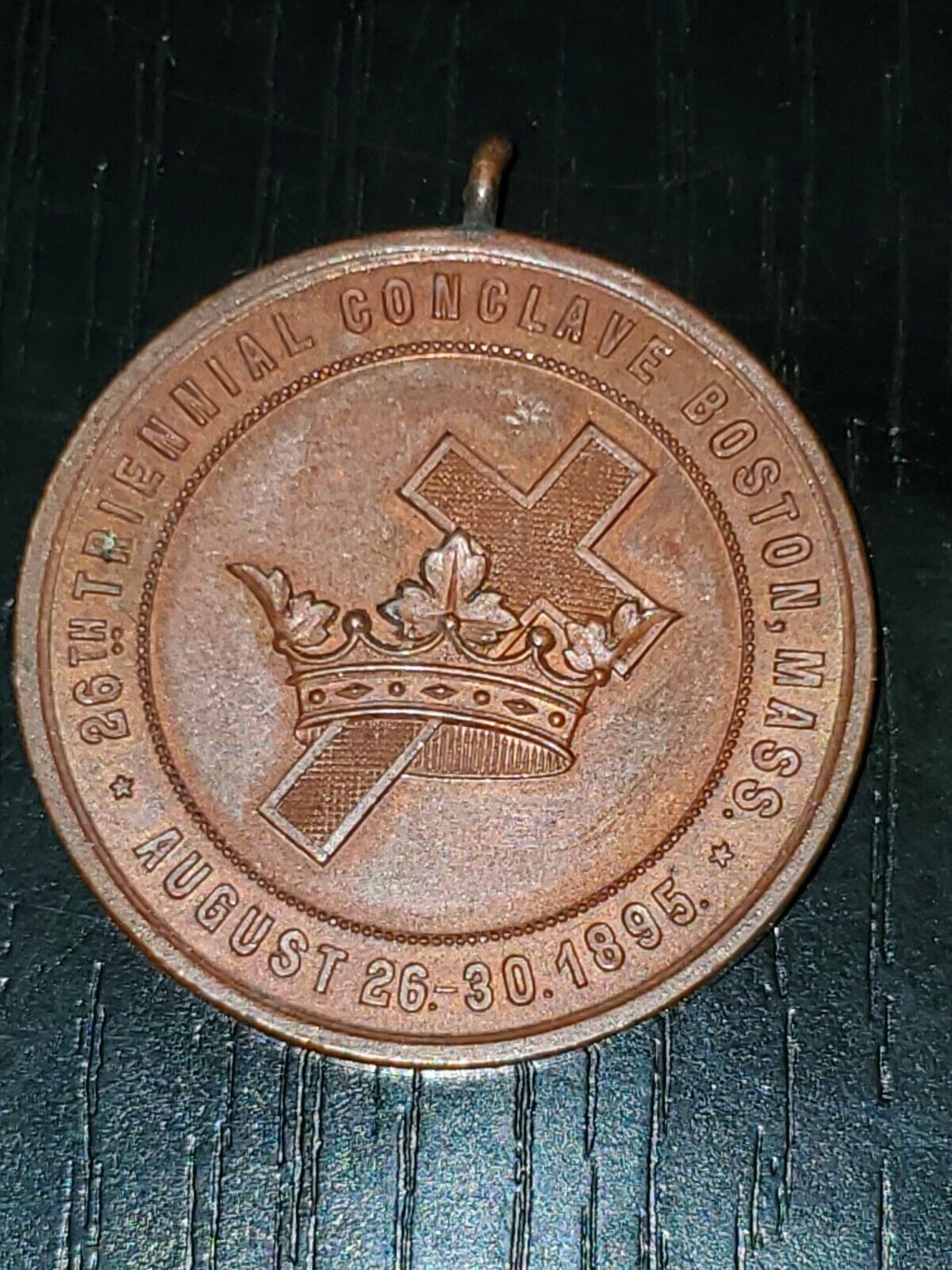 1895 20th Triennial Masonic Building Springfield Mass Medal L@@K