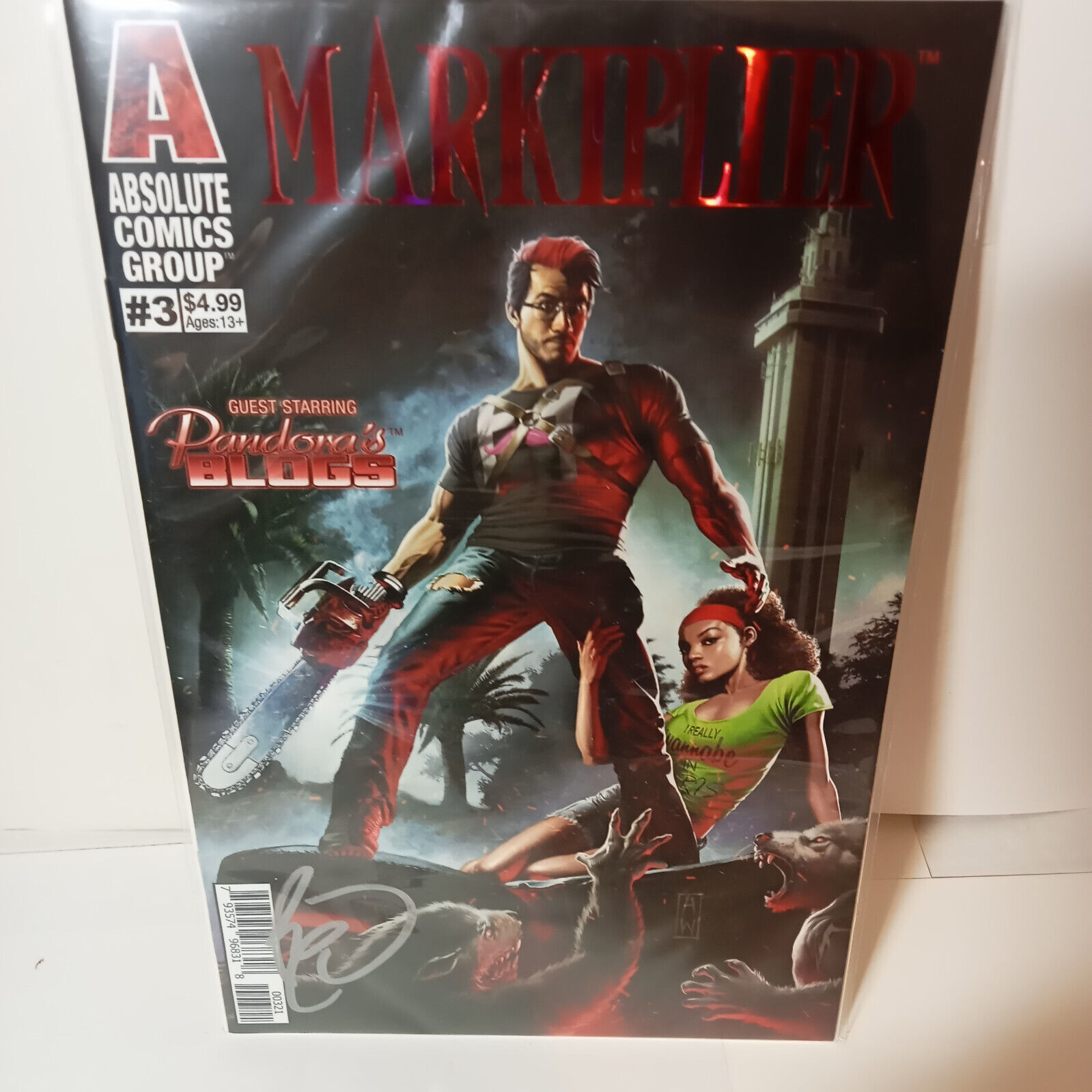 RARE - MARKIPLIER #3 VARIANT - ARMY OF DARKNESS HOMAGE VARIANT SIGNED WITH COA
