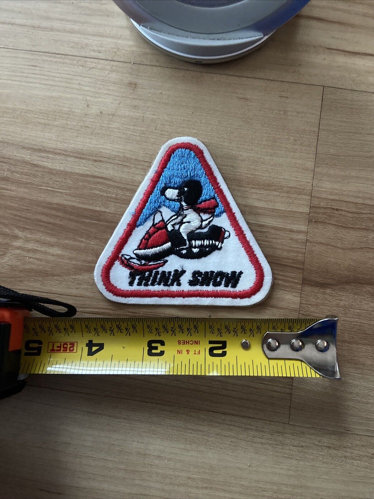 Nos Vintage Think Snow Snoopy Snowmobile Patch