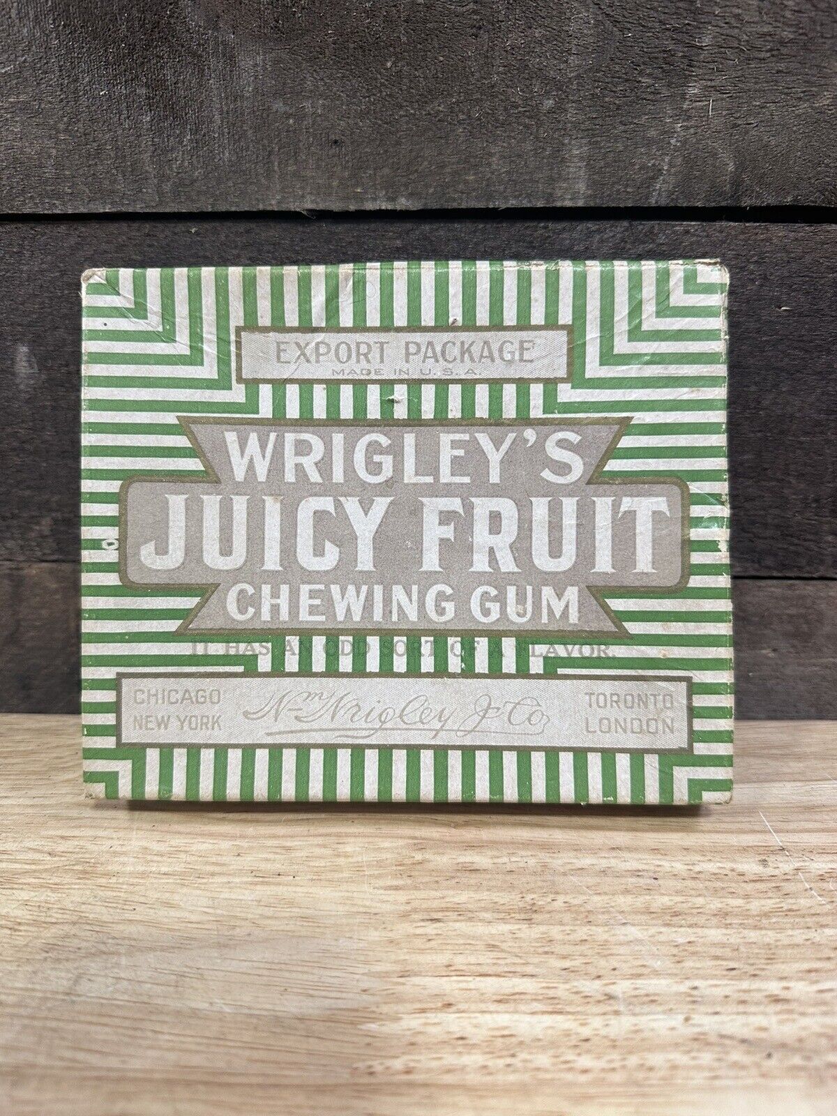 Vintage Wrigley's Juicy Fruit Chewing Gum Store Display Box Advertising Rare