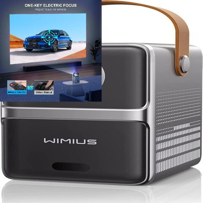 [Electric Focus] Mini Projector with 5GWiFi and Bluetooth, WIMIUS 1080P... 