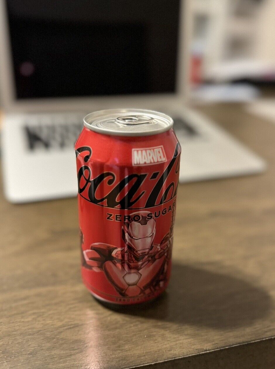 2 Can Of Marvel Coca Cola Zero Sugar Iron Man Cans Ironman UNOPENED Collectors