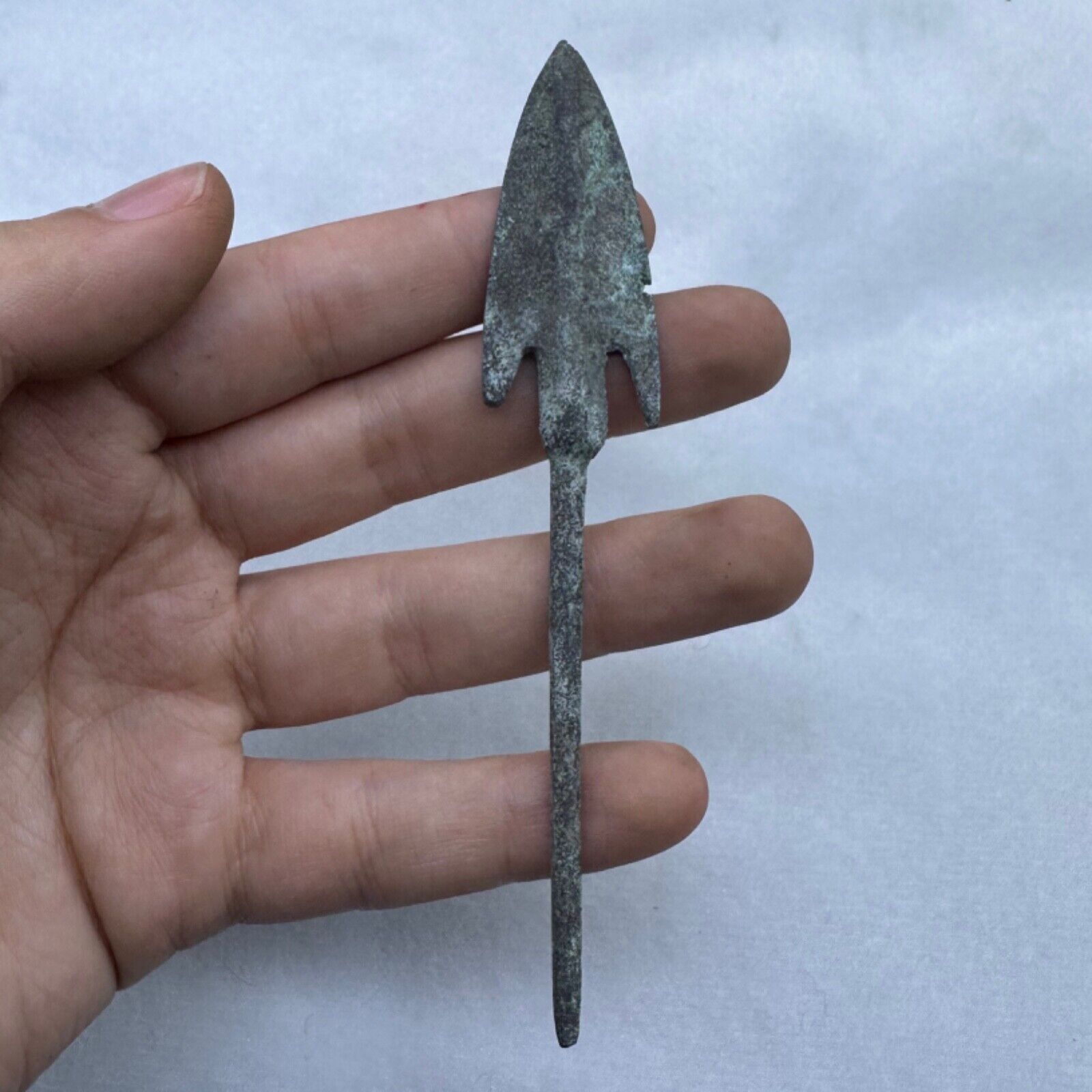 Genuine ancient Roman long shot bronze arrow heads