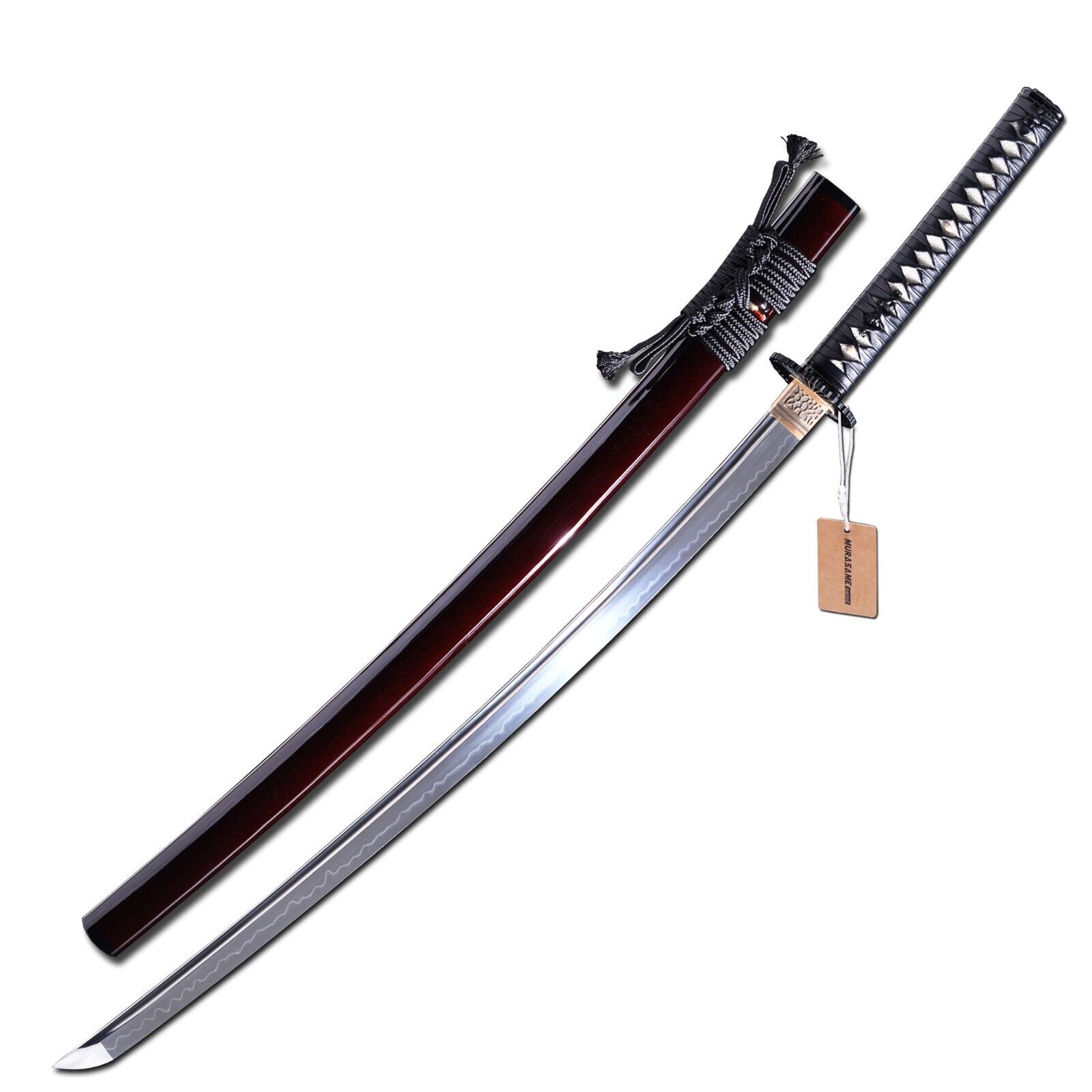 MURASAME Katana Sword Real Clay Tempered T10 Steel Razor Sharp Battle Ready