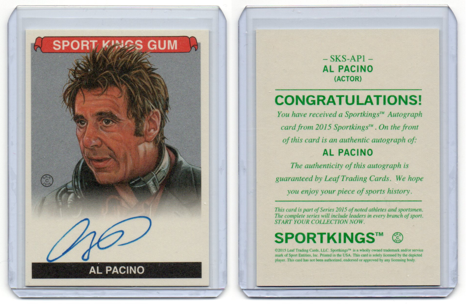 2015 Sportkings Autographs #SKSAP1 Al Pacino On Card Auto /25