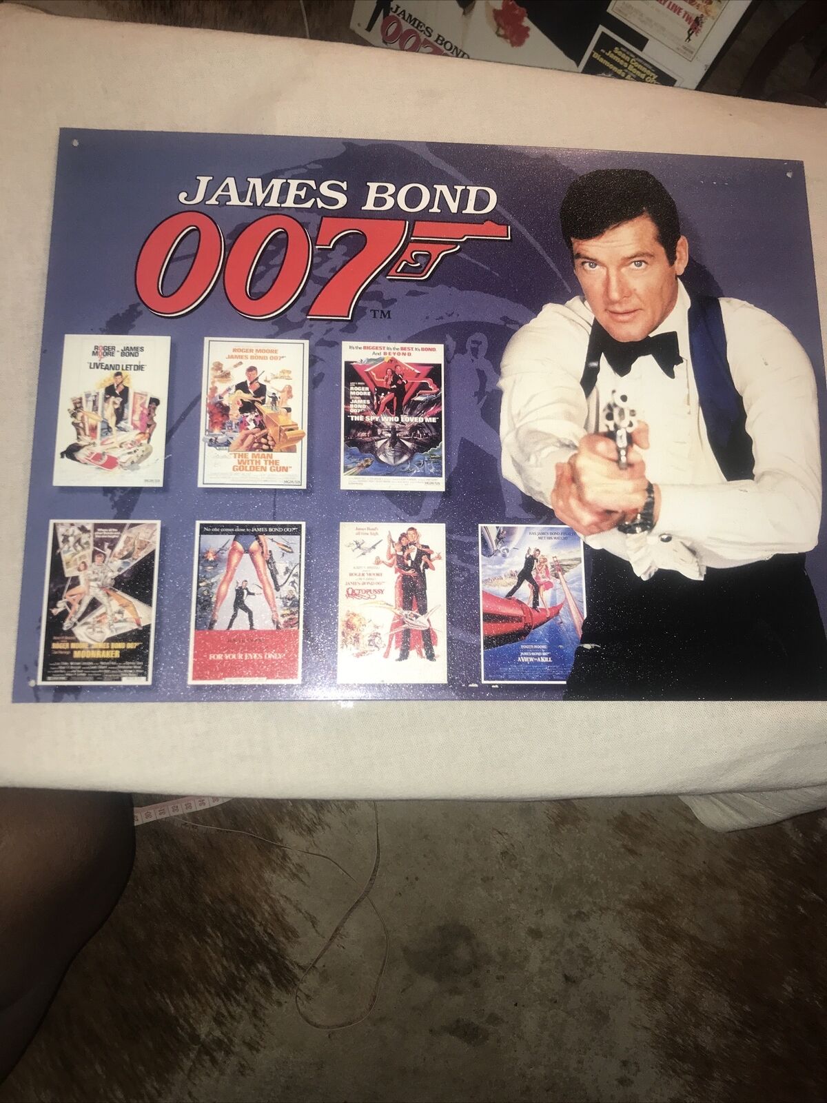 Roger Moore James Bond 007 Films Metal Sign