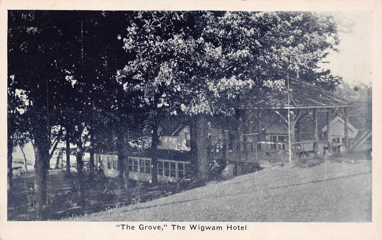 Auburn IN Indiana The Wigwam Hotel Motel Grove Resort Vtg Postcard C14