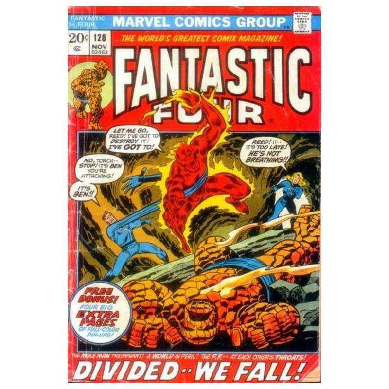 Fantastic Four (1961 series) #128 in Fine minus condition. Marvel comics [c,