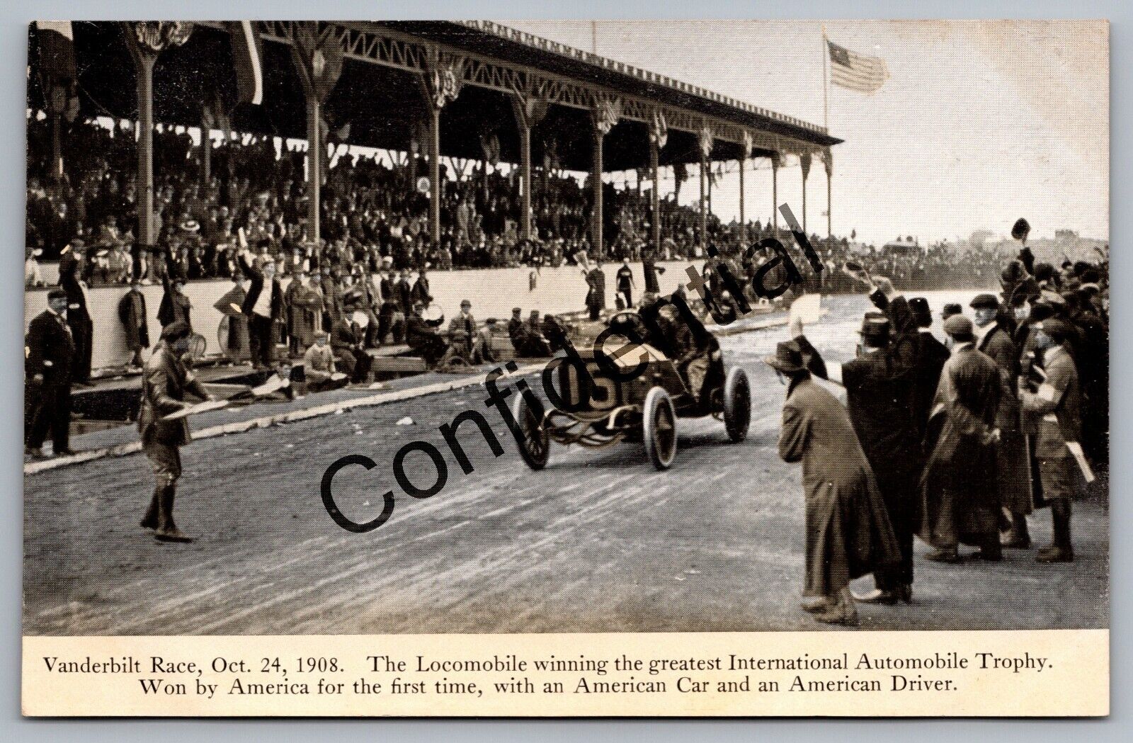 1908 Vanderbilt Early Auto Race Course w/ Vintage Race Car Long Island NY L135