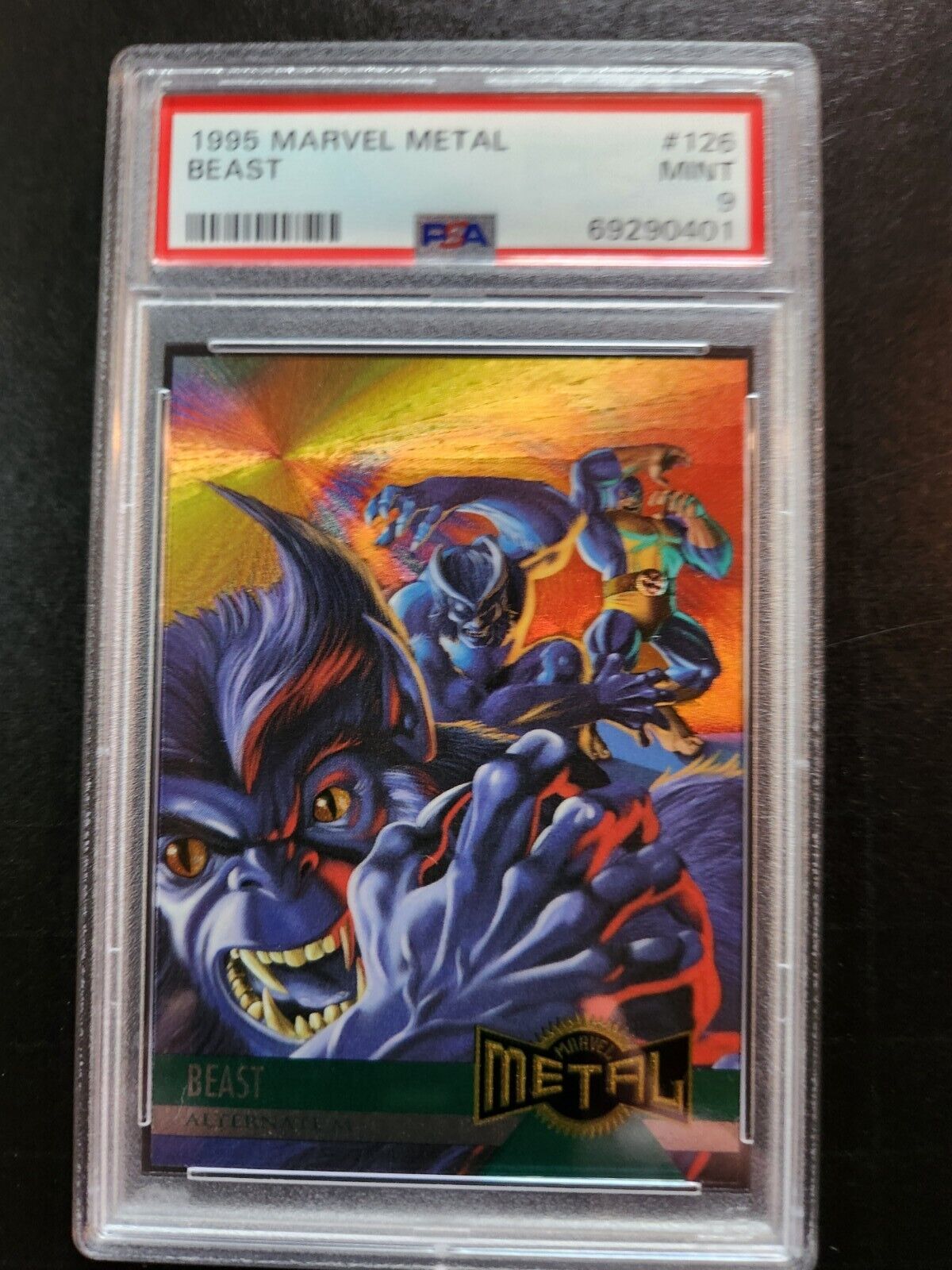 1995 Marvel Metal Card #126 Beast PSA 9 MINT