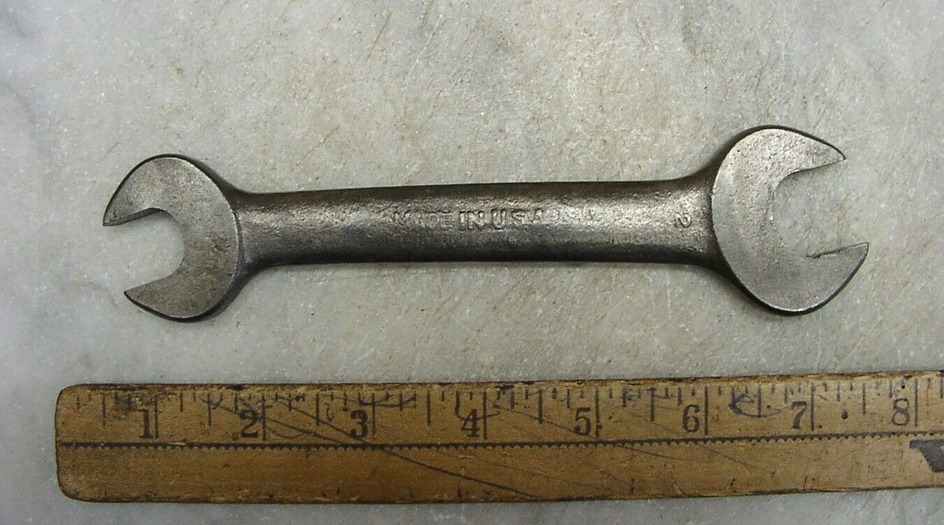 Antique Open End Drop Forged Machinist Wrench 3/4\