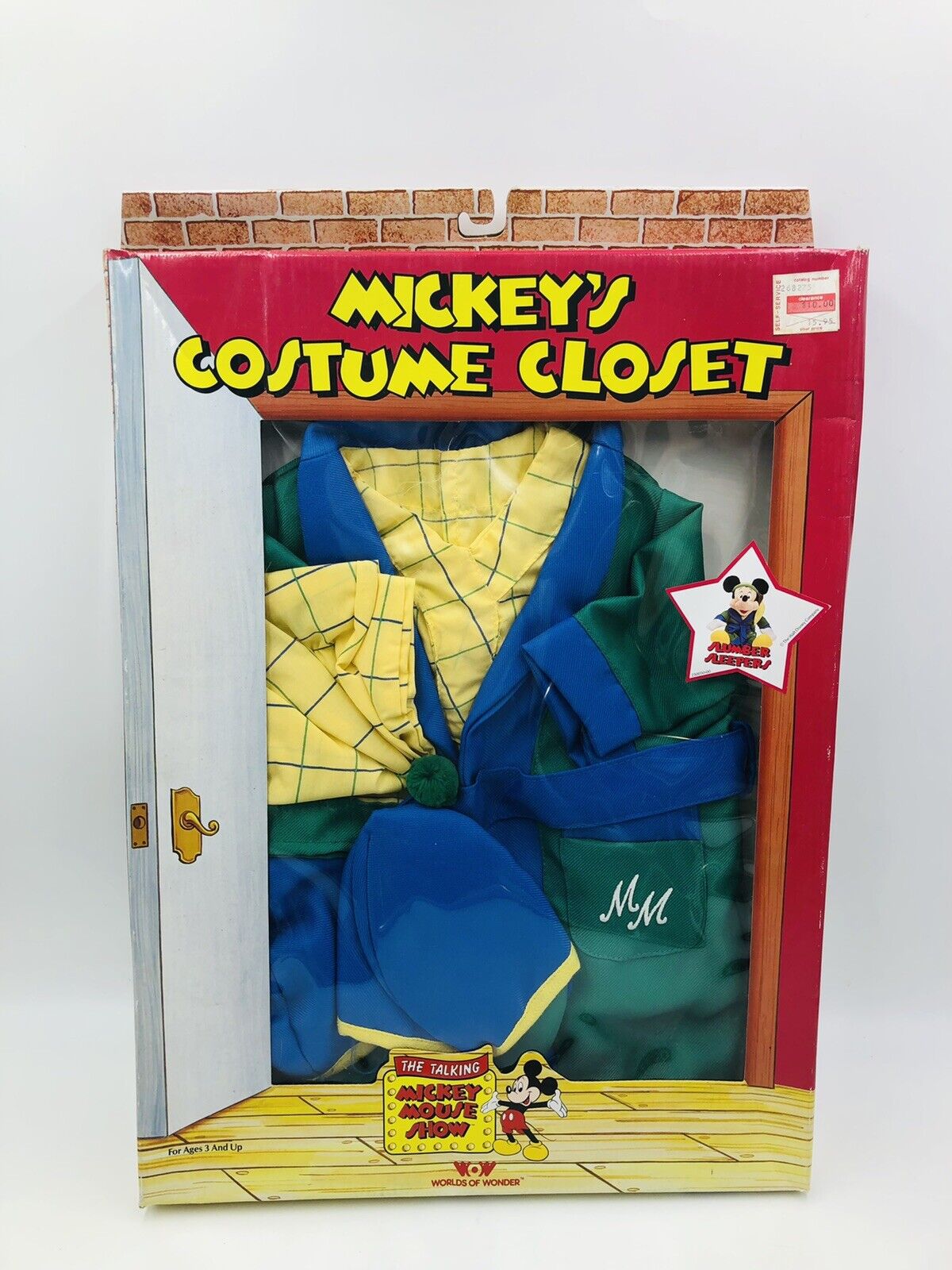 Pajama Costume Talking Mickey Mouse Worlds of Wonder clothing vintage doll