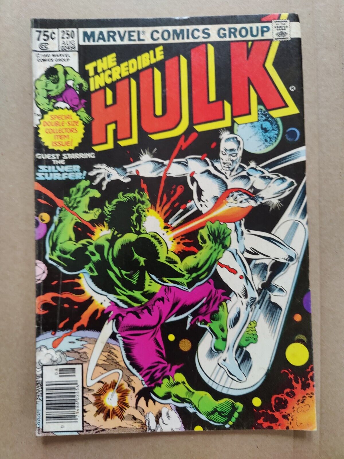 Incredible Hulk 250 KEY Silver Surfer VG+ NEWSSTAND Marvel 1980 Al Milgrom