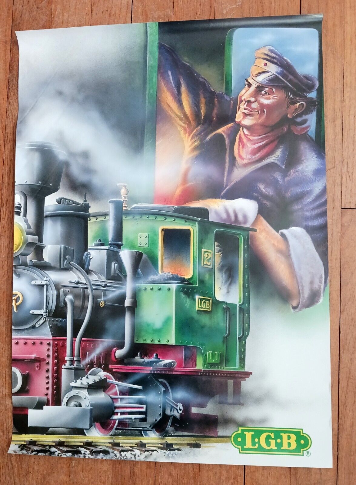 Lehmann Gross Bahn LGB Poster 81021 Steam Train Engineer Model Railroad