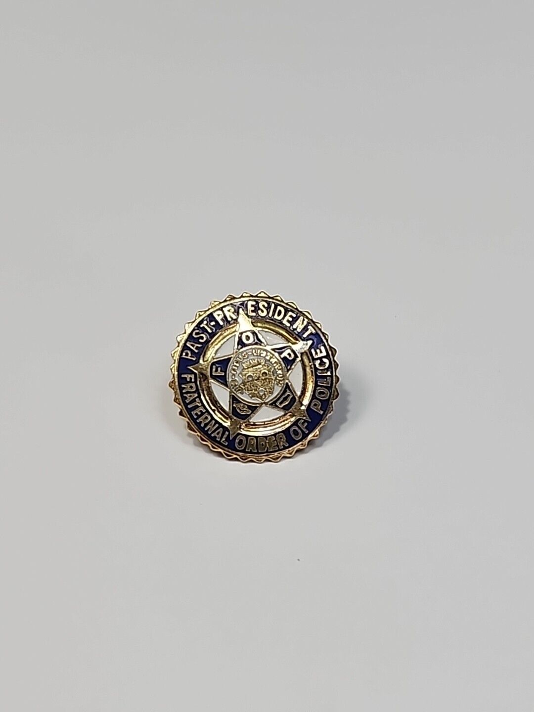 FOP Past President Lapel Pin Fraternal Order of Police 10K Yellow Gold Martin