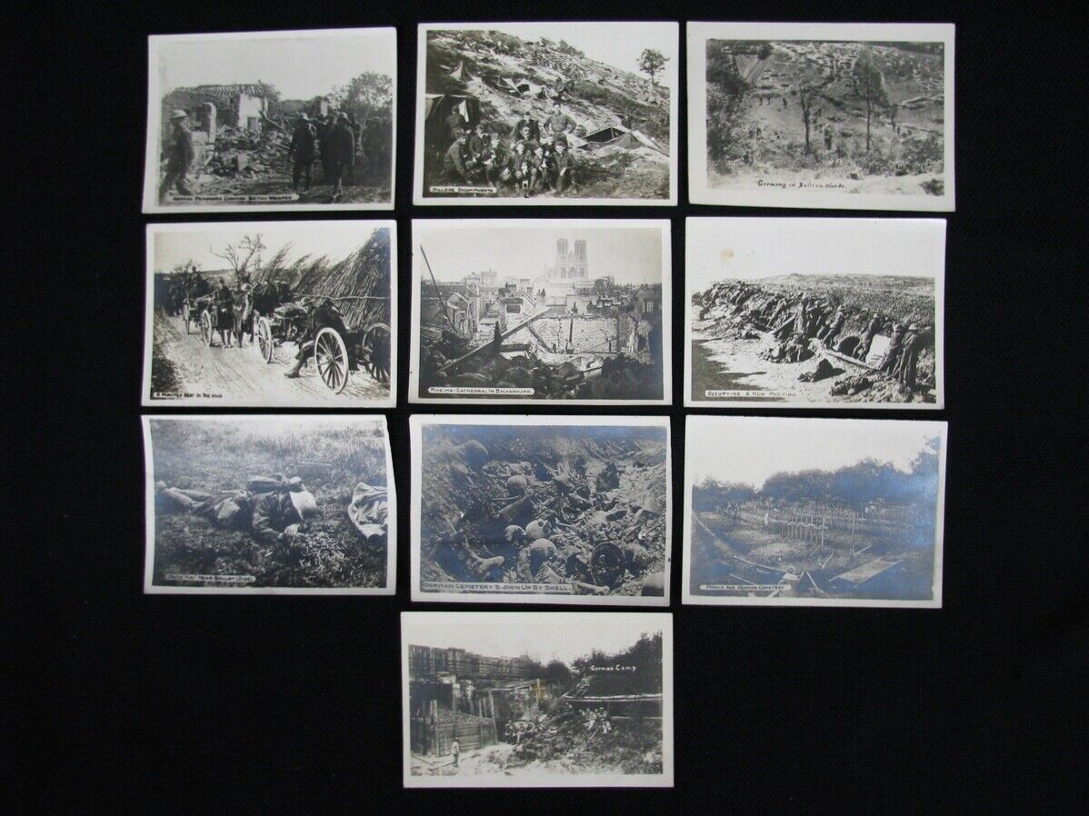 Lot of 10 WW1 Original Military Photos Soldiers, Locations, Equipment WW1 (A)
