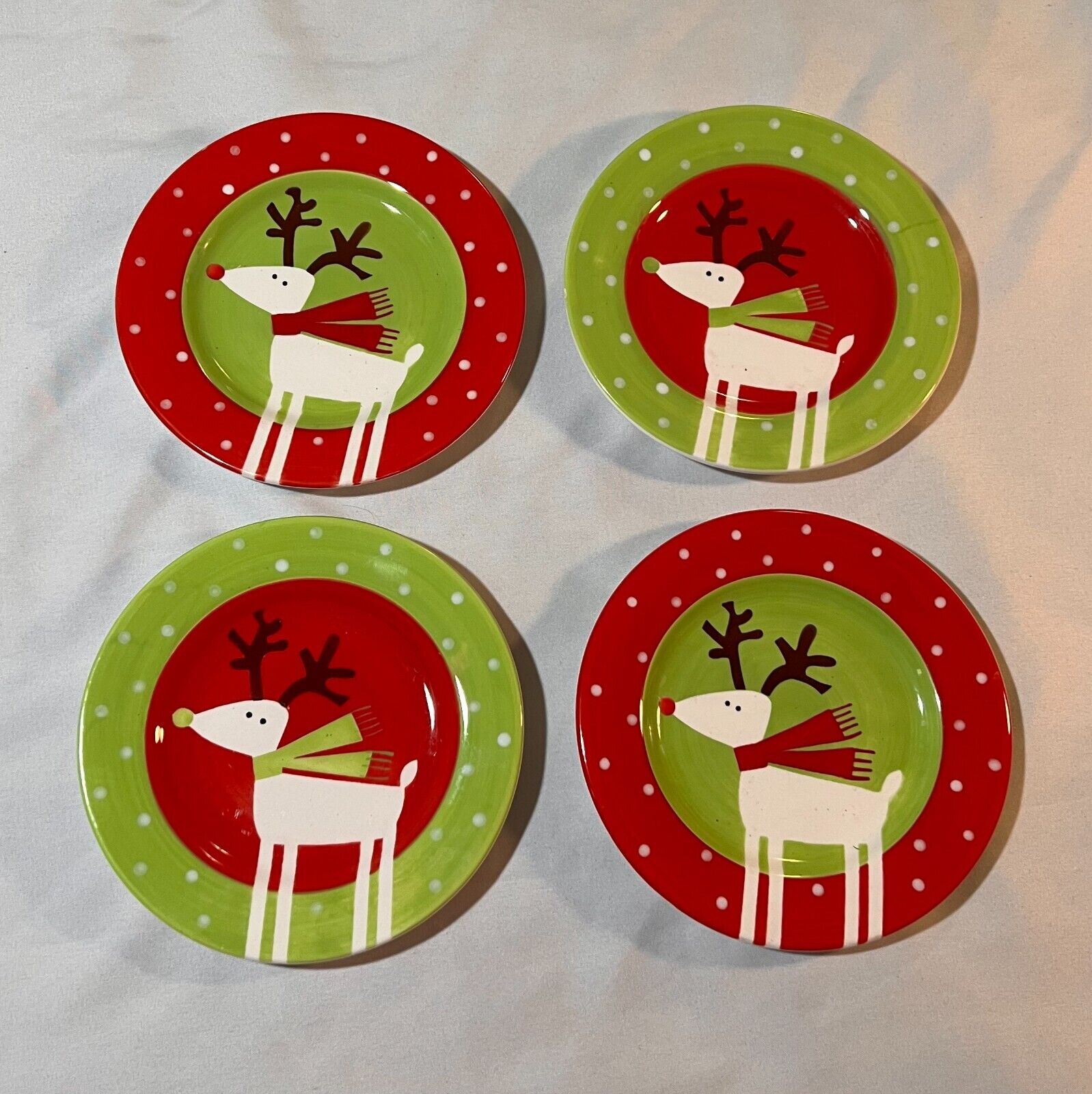 Vintage Rudolph the Red Nose Reindeer Red Green White Christmas 6\