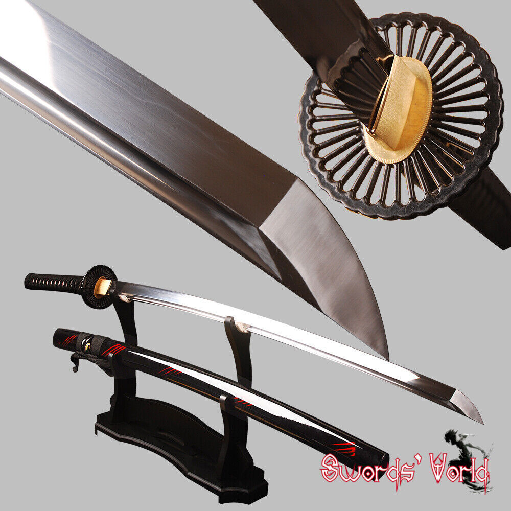 Hand forged honsanmai Carbon steel Japanese samurai sword Katana sharpen blade