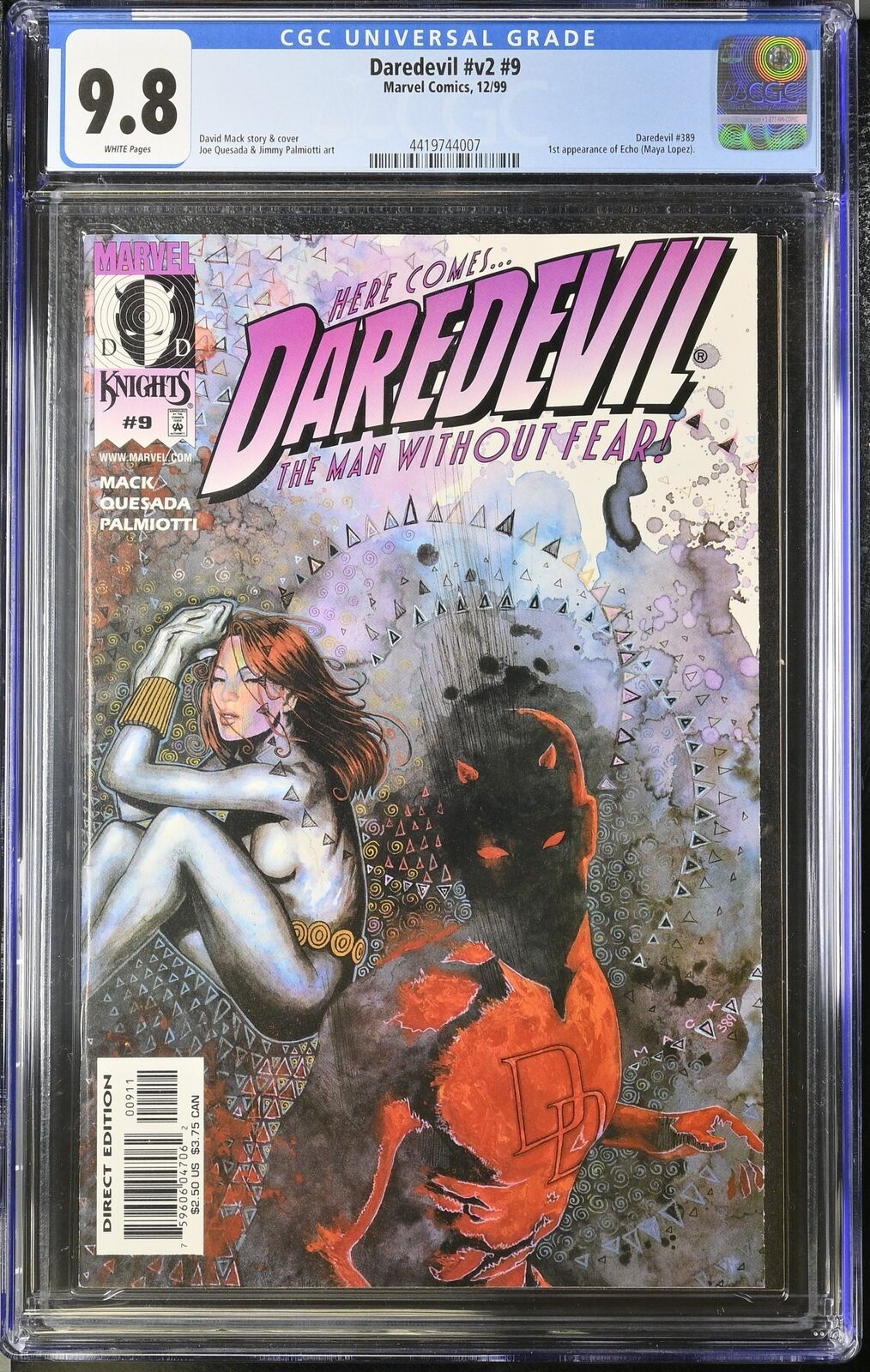 Daredevil #9 CGC NM/M 9.8 White Pages 1st Echo (Maya Lopez) Marvel 1999