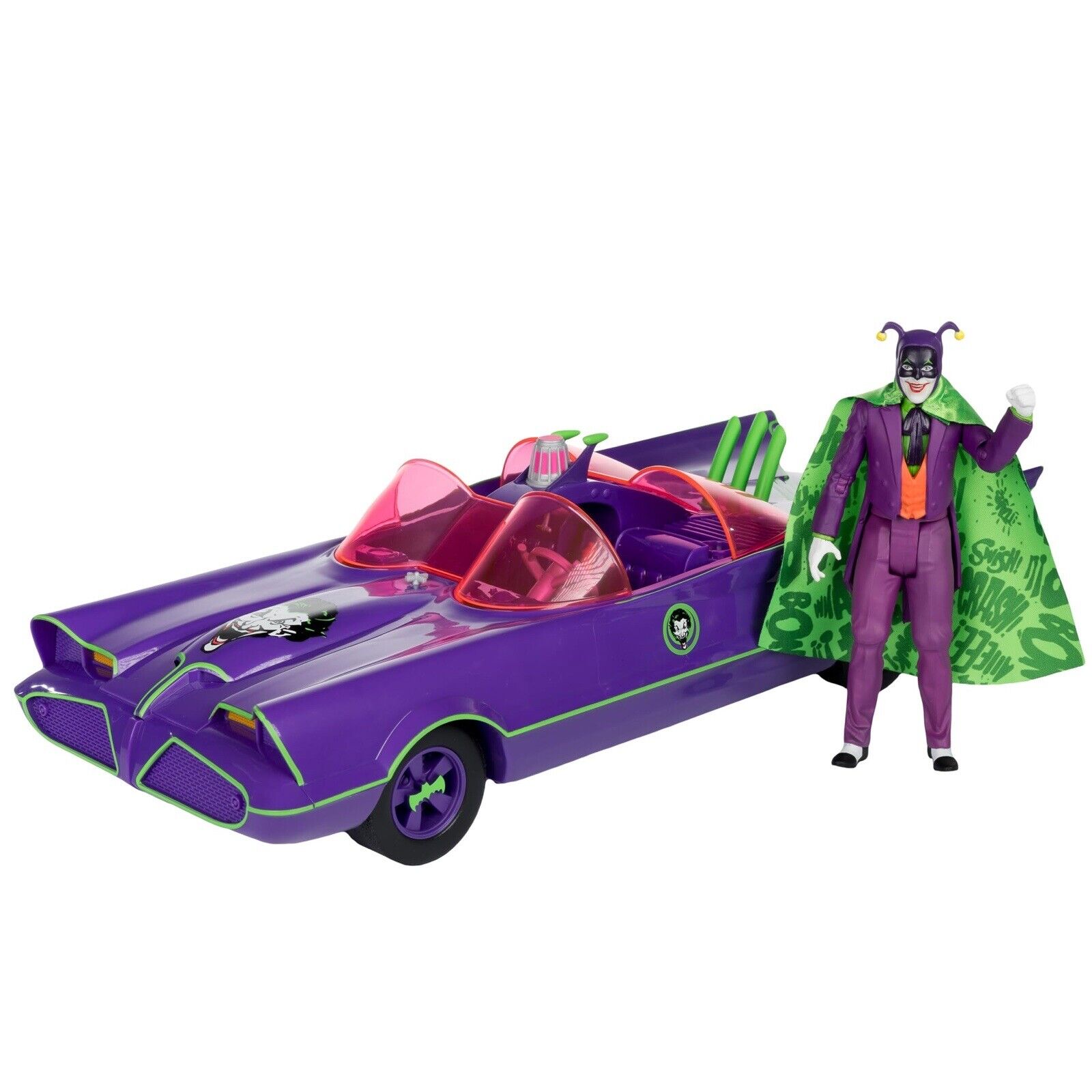 PRE SALE - DC Retro 6IN - Batman 66 - Batmobile with Joker Figure Gold Label